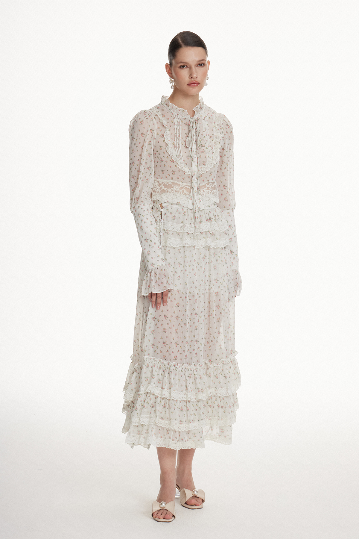 Iolanda Floral Lace Skirt Set