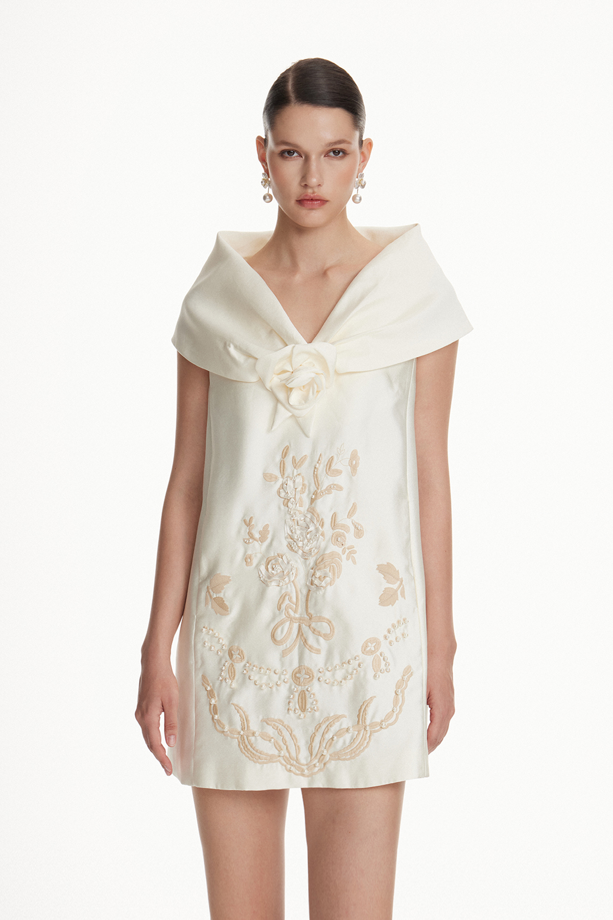 Iolaos Pearl Flower Mini Dress
