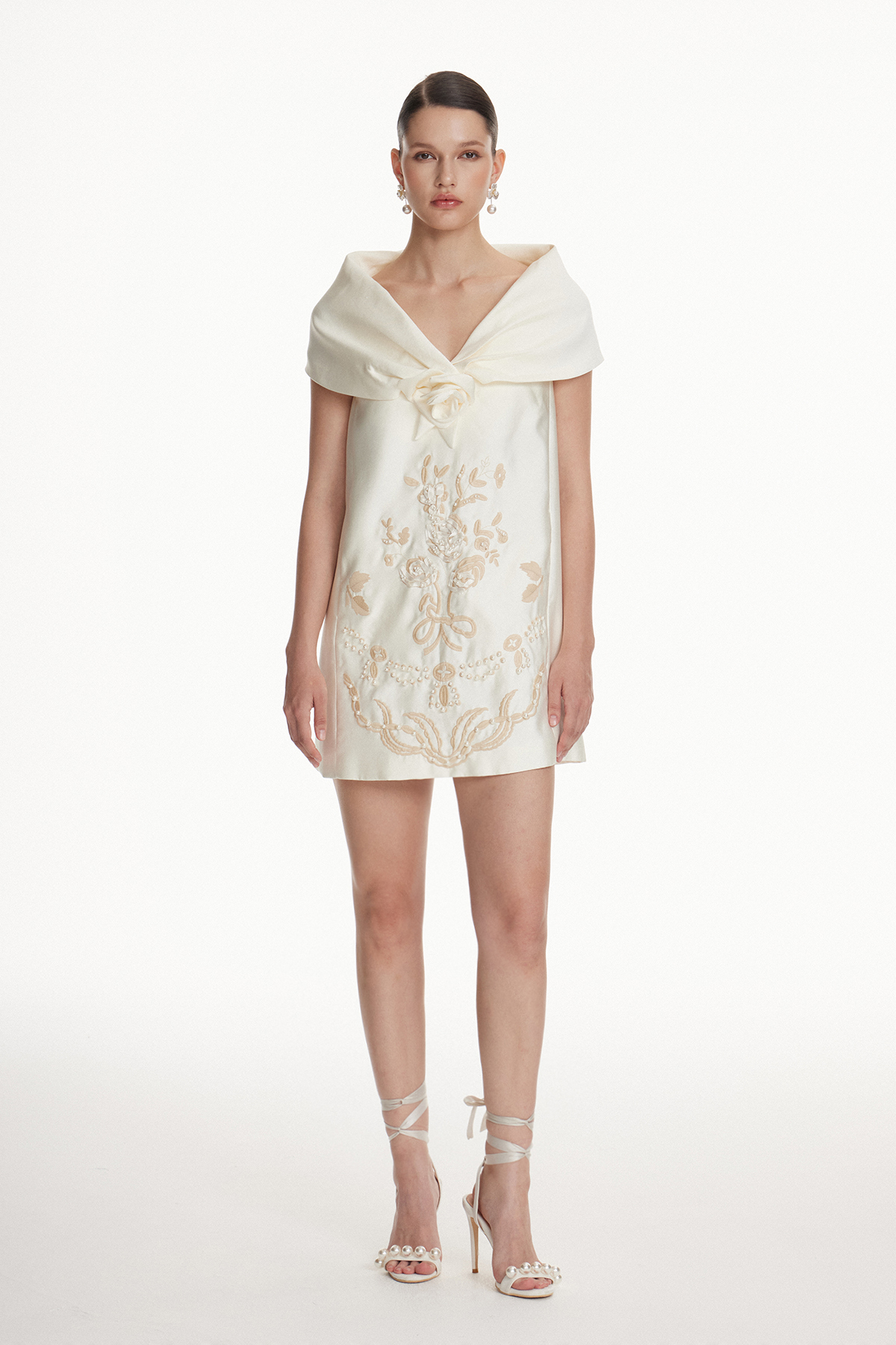 Iolaos Pearl Flower Mini Dress