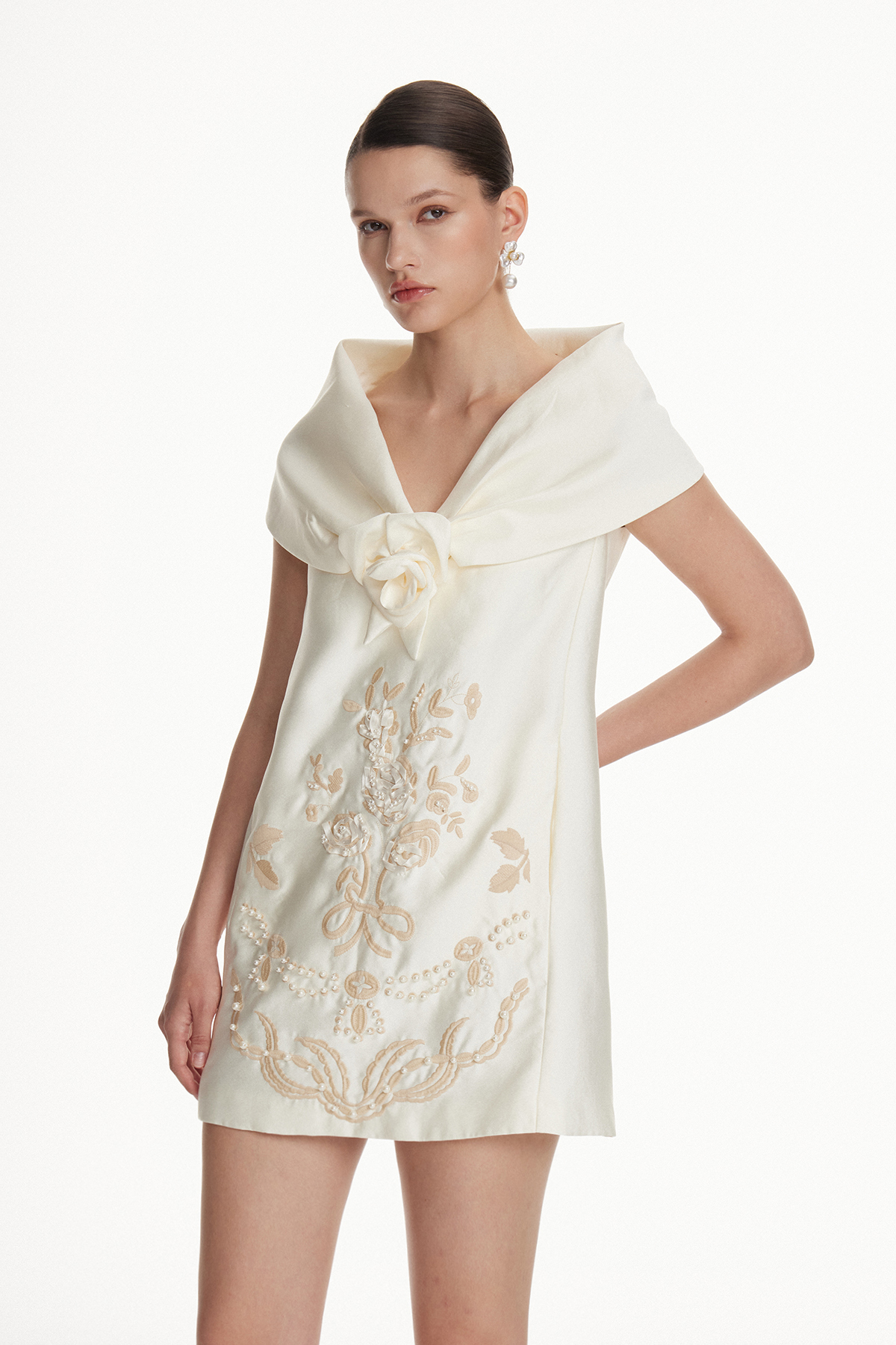 Iolaos Pearl Flower Mini Dress