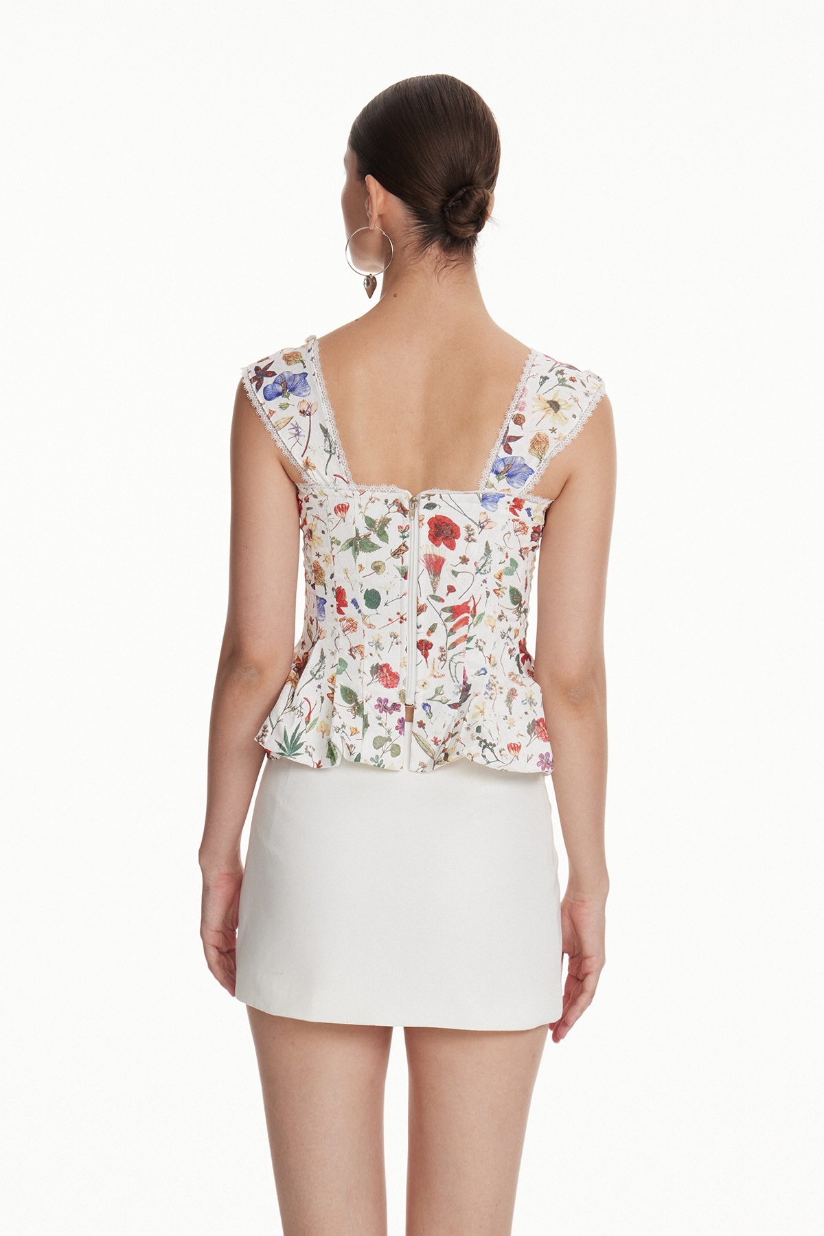 Iomhar Floral Bubble Top