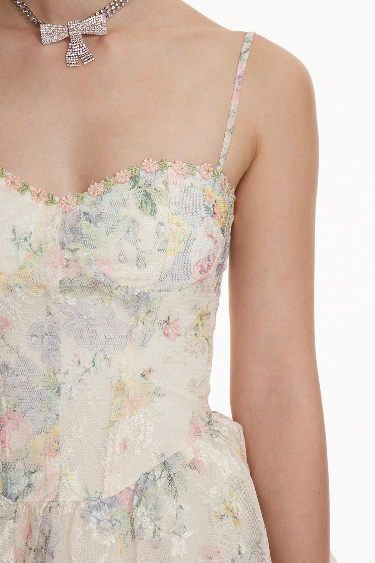 Iona Floral Puffy Mini Dress