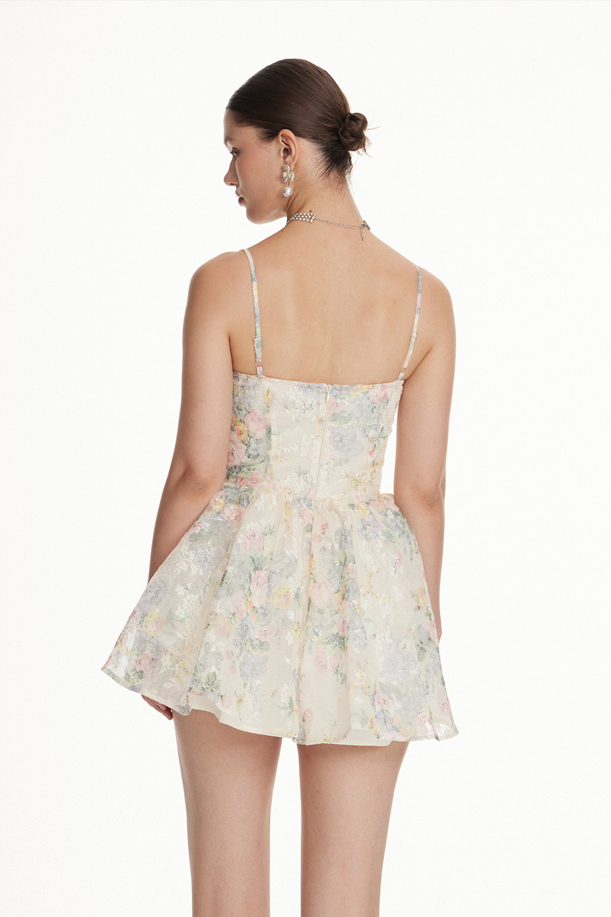 Iona Floral Puffy Mini Dress