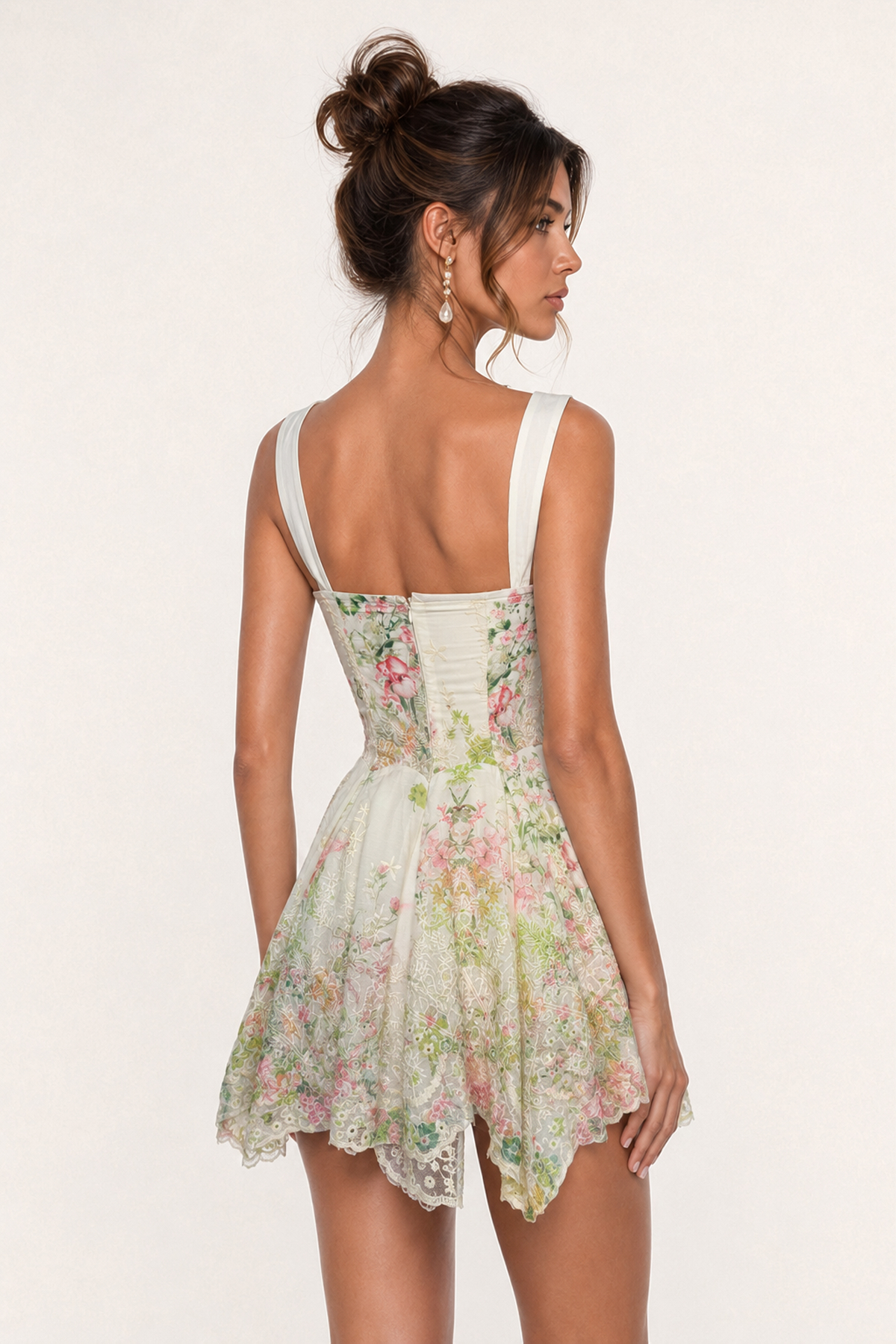 Ionela Print Sleeveless Ruffle Mini Dress