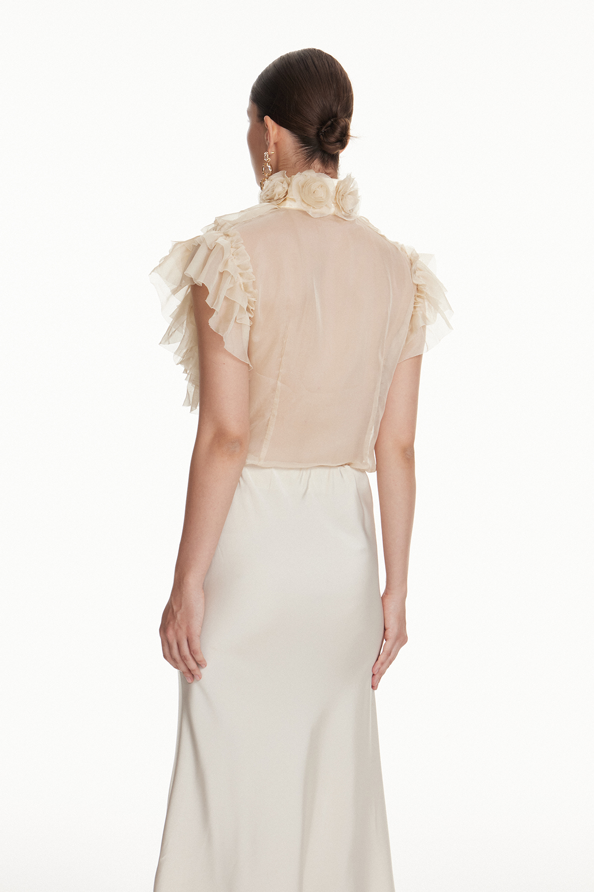 Ionelia Tie Up Ruffle Top