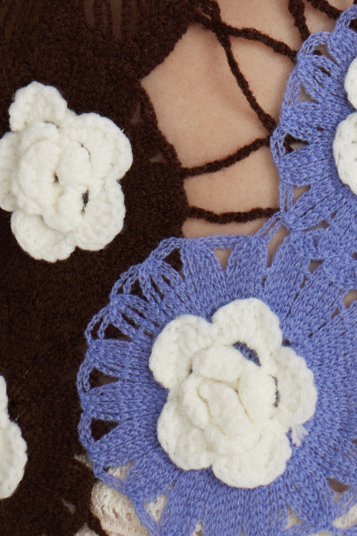 Iorwerth Crochet Flower Top In Black