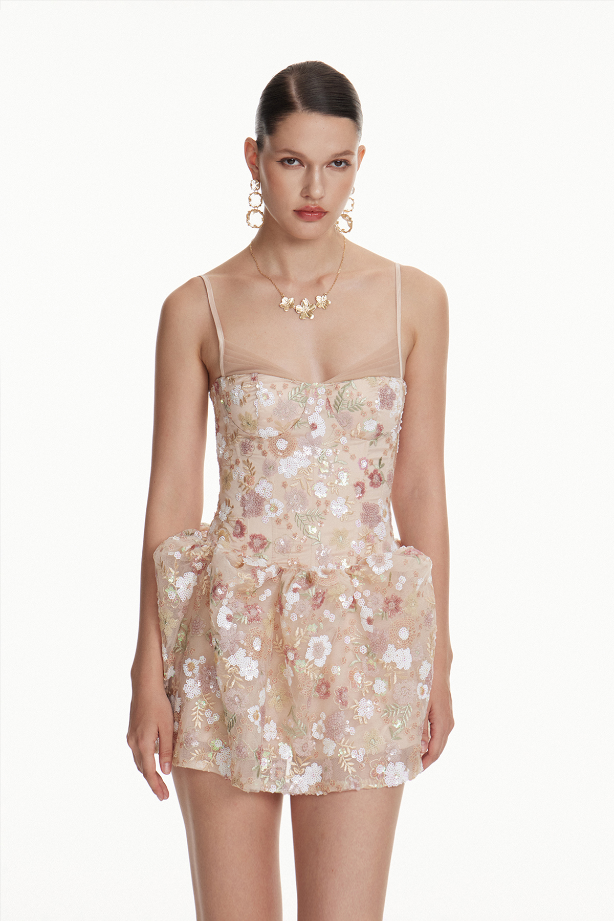 Iosaphat Embroidered Floral Mini Dress