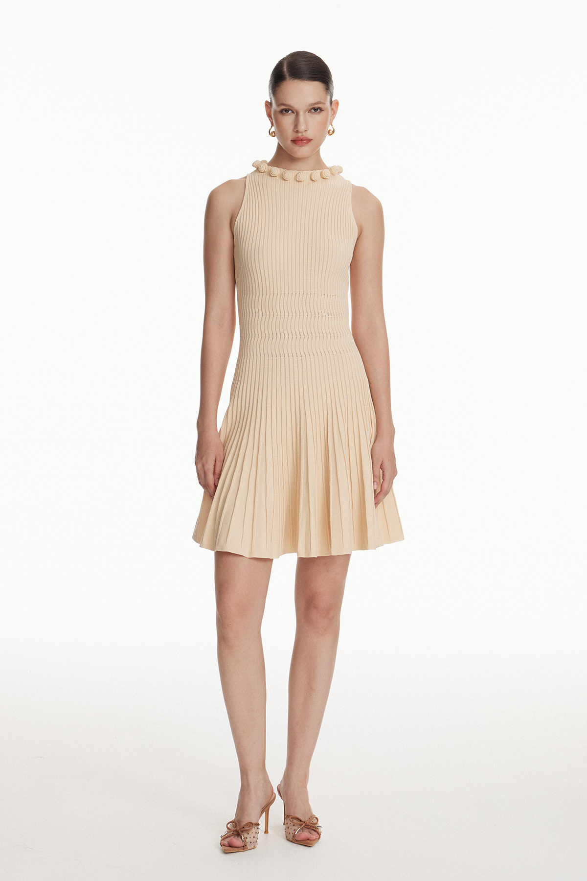 Ioseb Flower Knit Mini Dress
