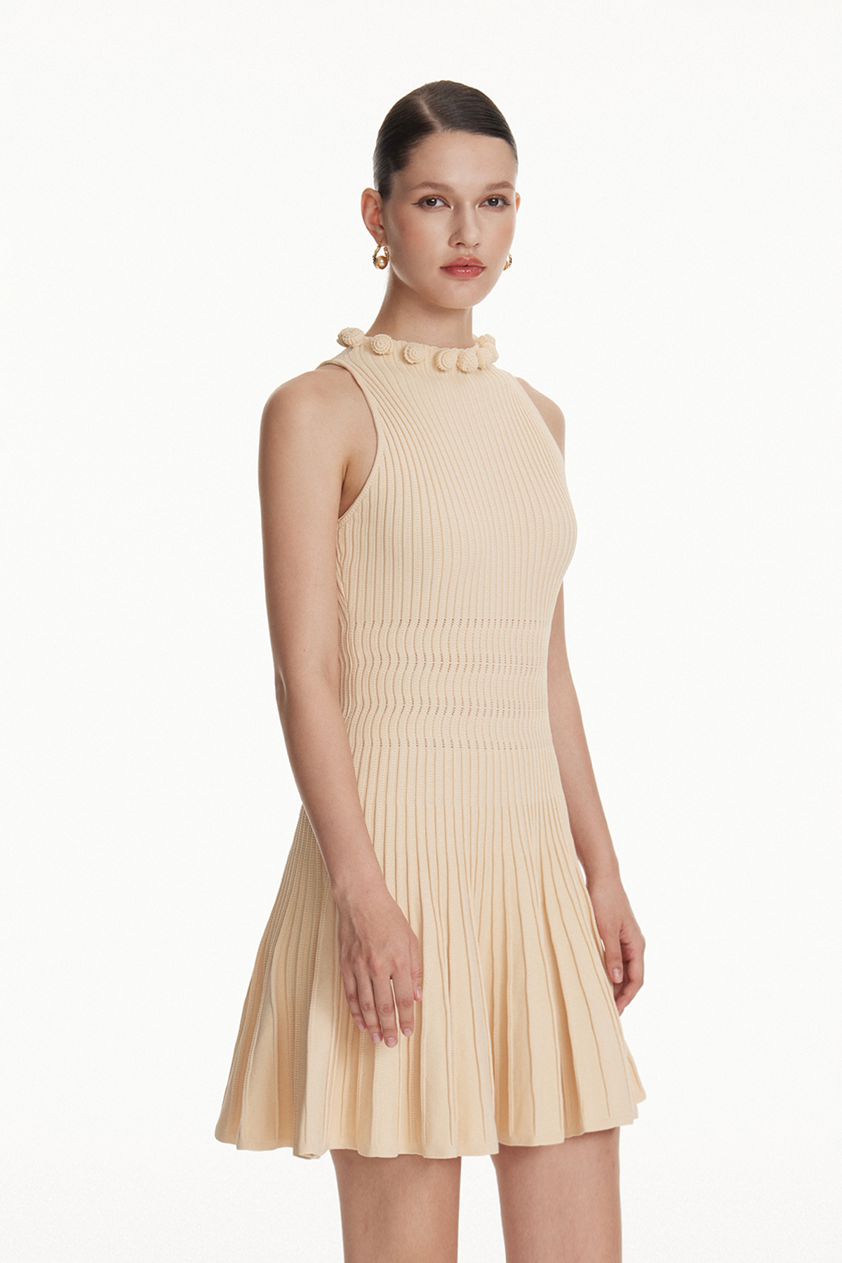 Ioseb Flower Knit Mini Dress