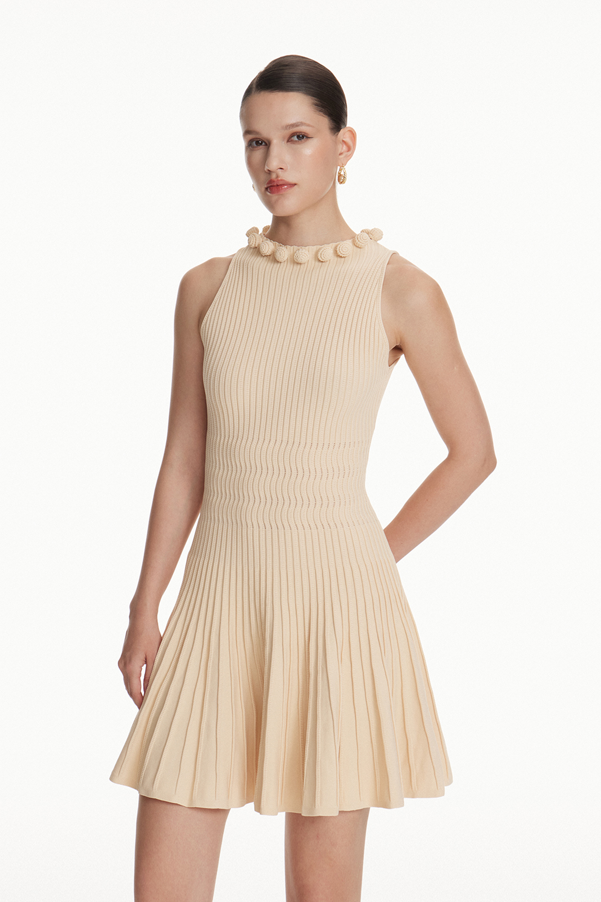 Ioseb Flower Knit Mini Dress