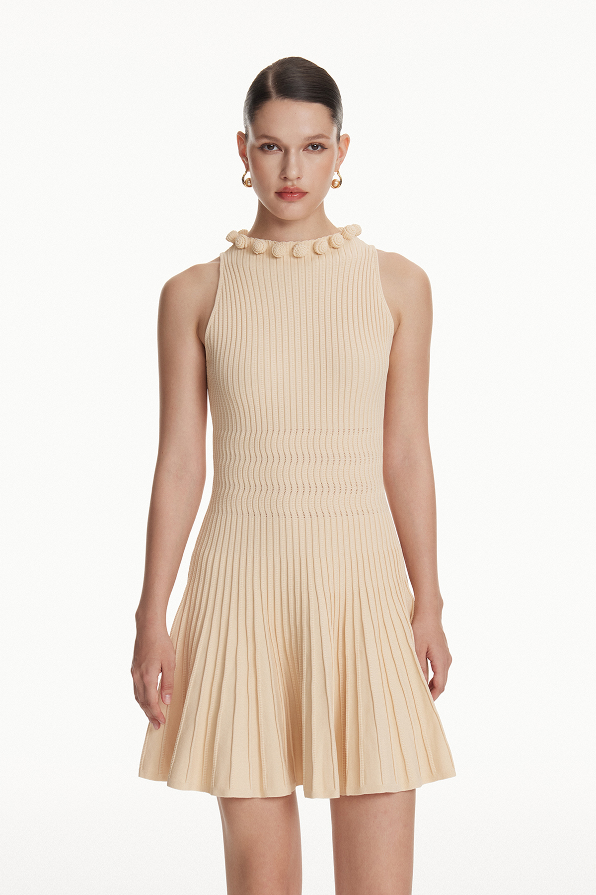 Ioseb Flower Knit Mini Dress