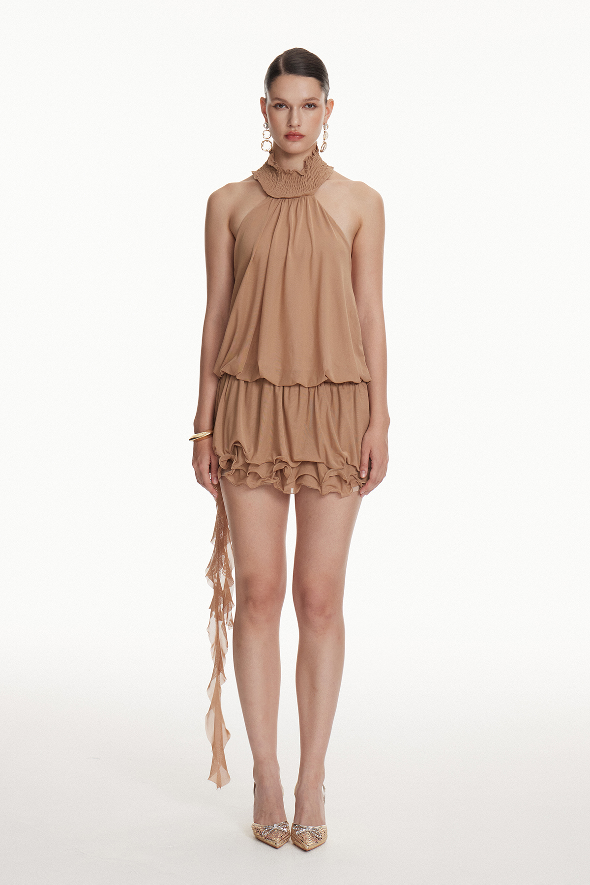Ioseph Halter Neck Fringe Mini Dress