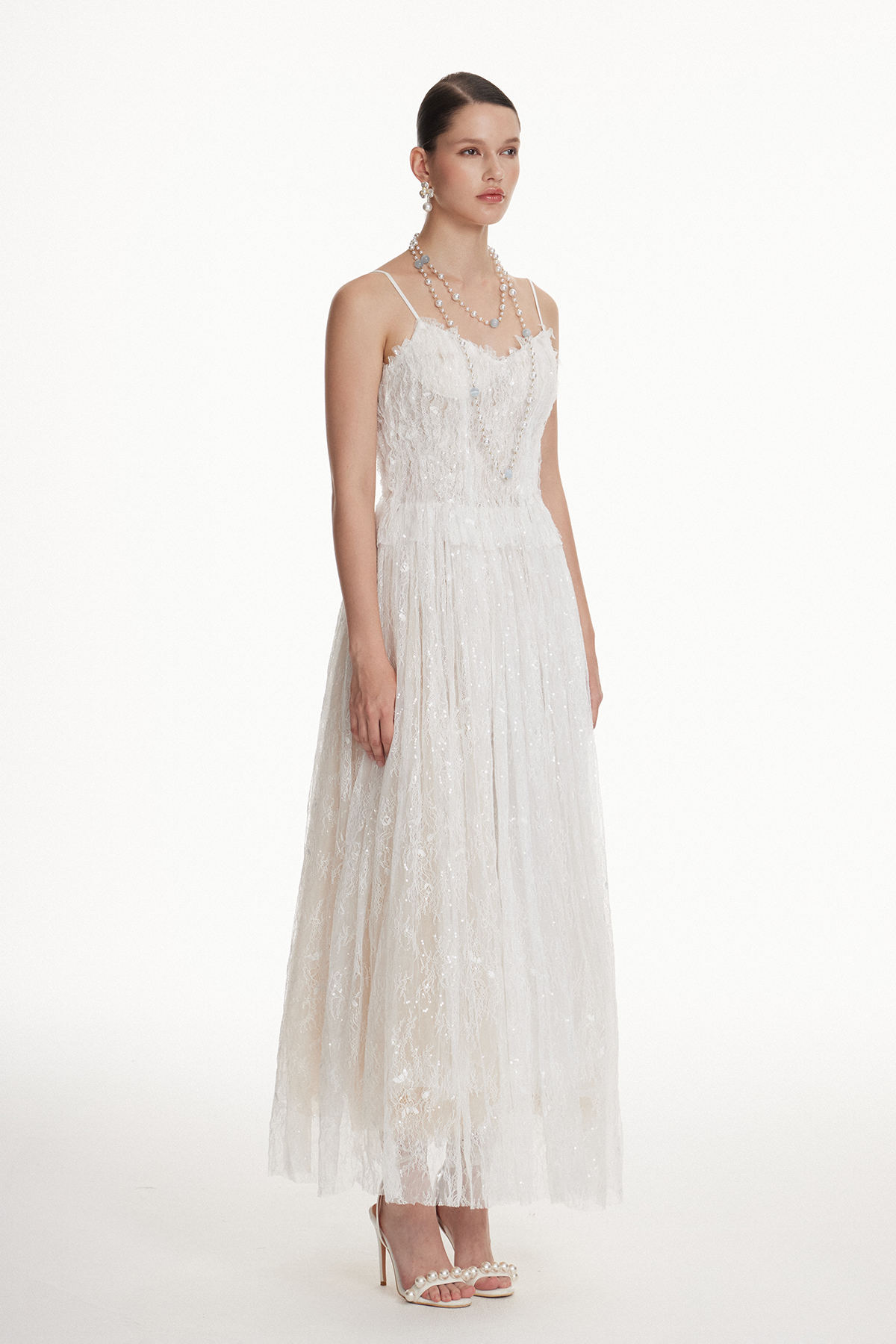 Iosephus Spaghetti Lace Maxi Dress