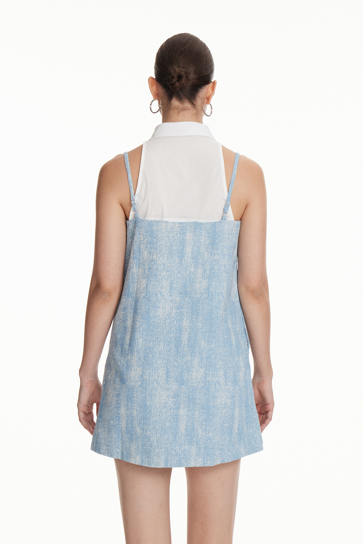 Iosifu Deconstruct Denim Mini Shirt Dress