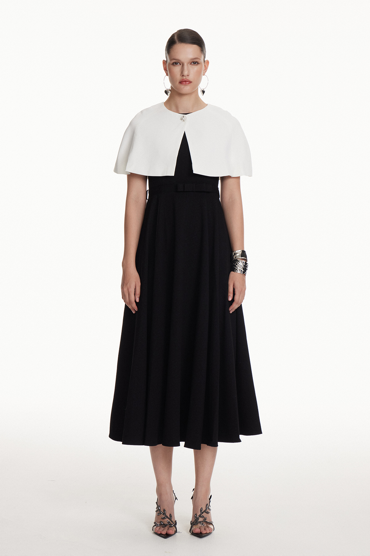 Iounia Crystal Shawl Midi Dress
