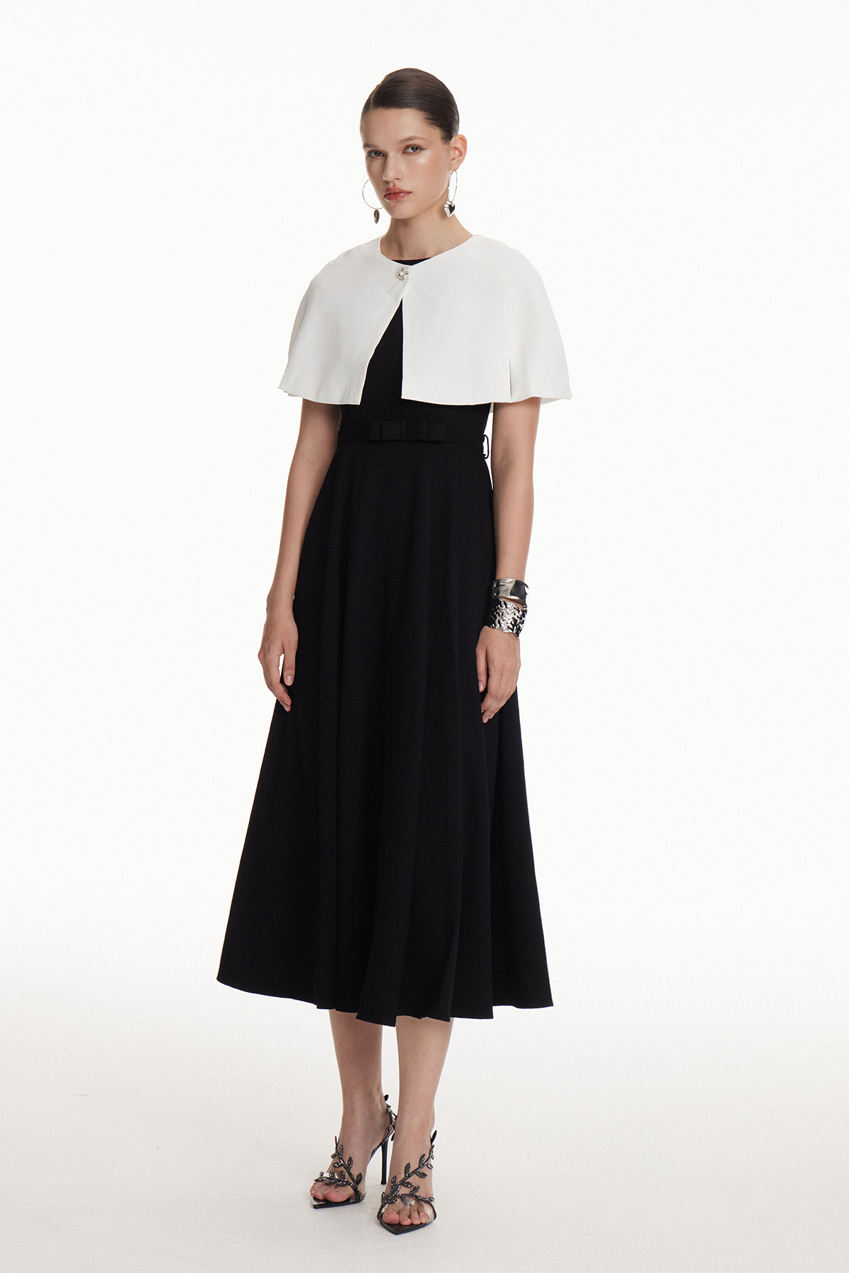 Iounia Crystal Shawl Midi Dress