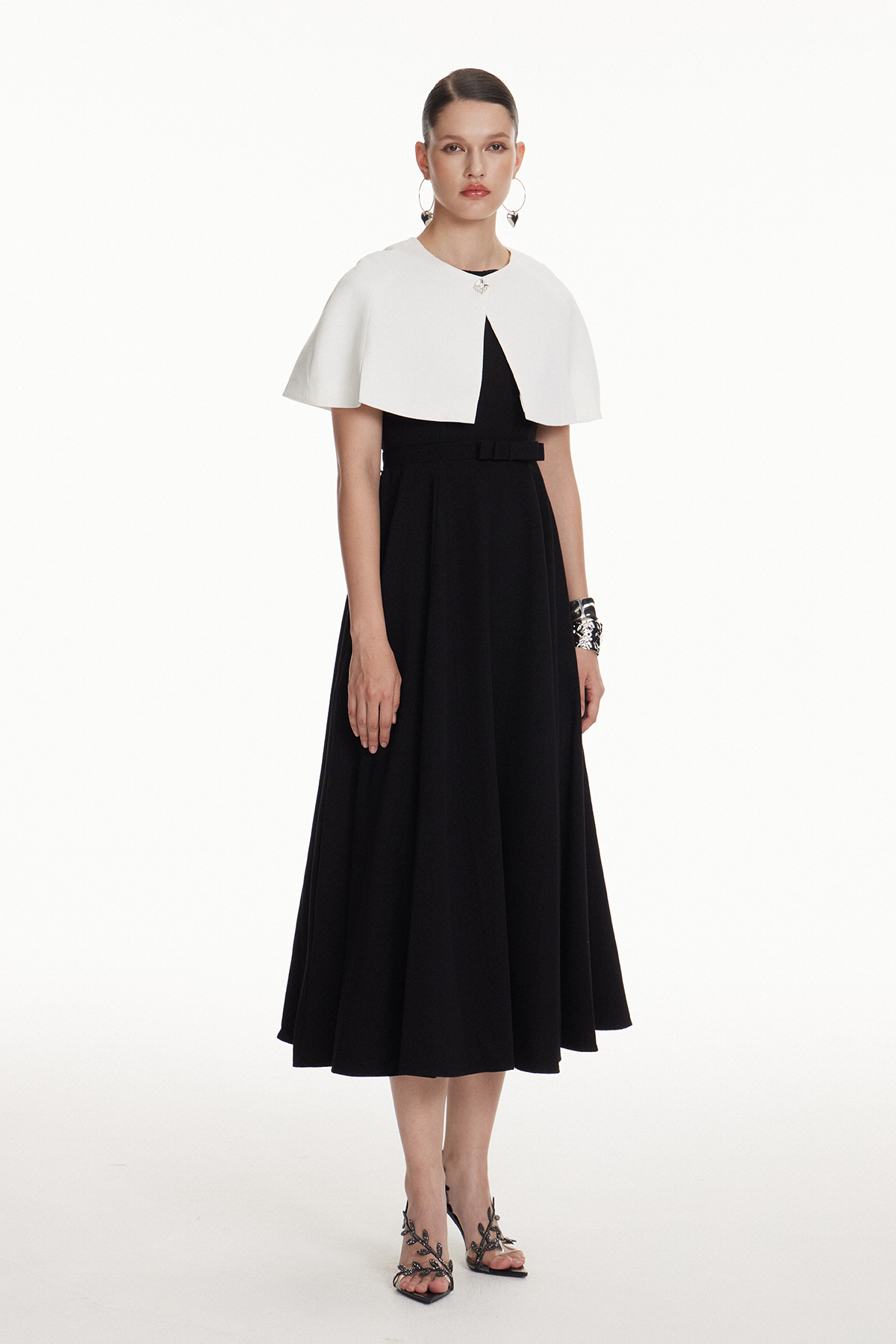 Iounia Crystal Shawl Midi Dress