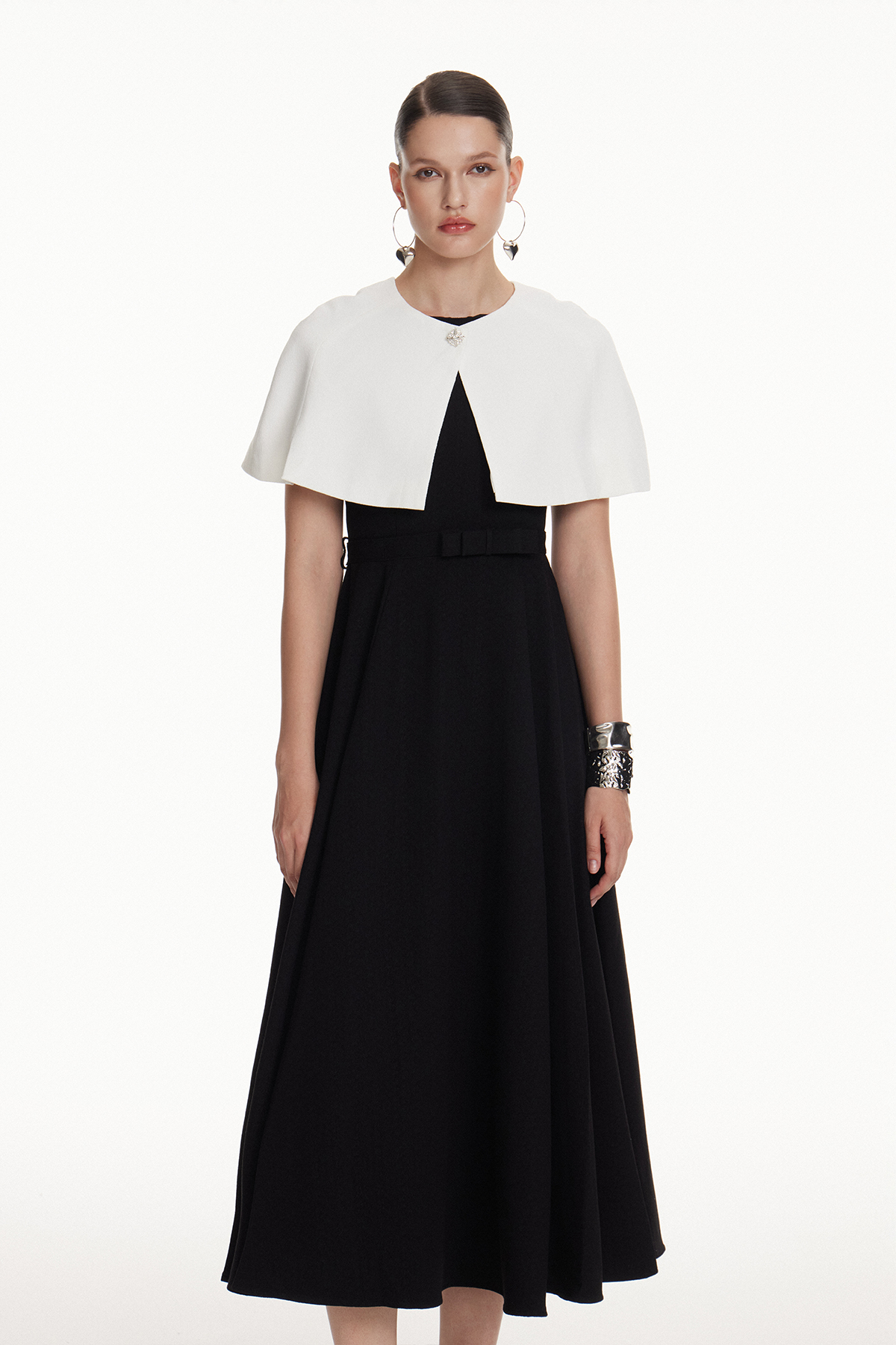 Iounia Crystal Shawl Midi Dress