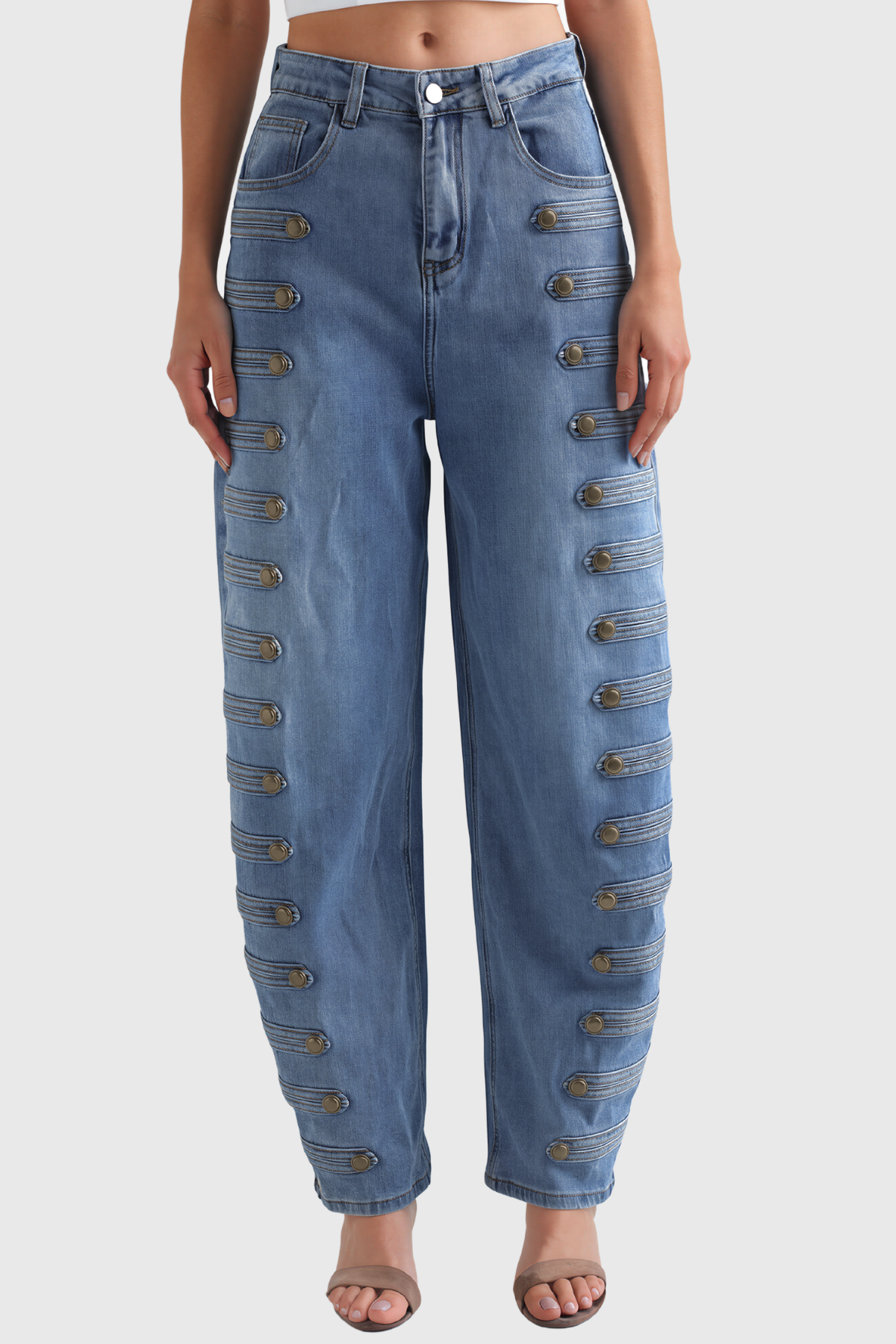 Ipati Button Baggy Jeans