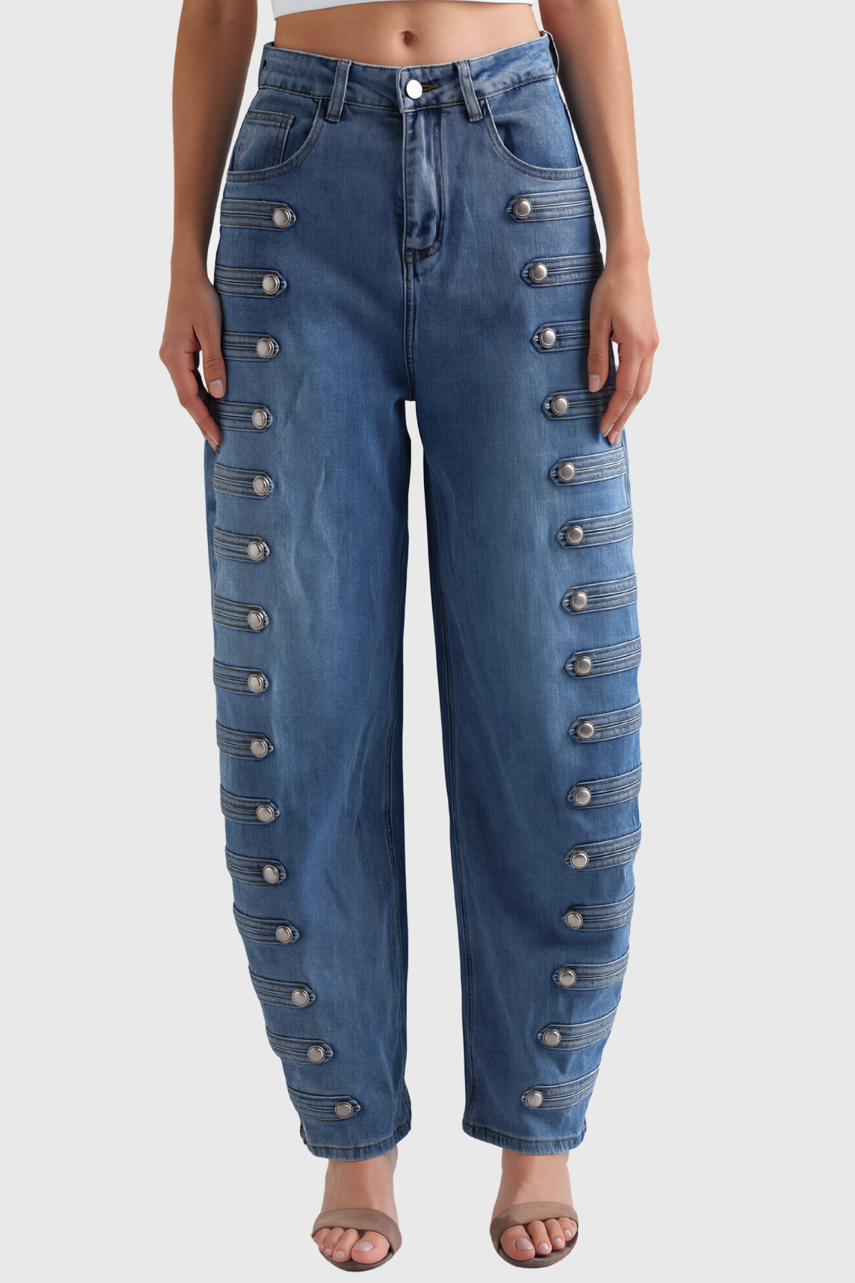 Ipati Button Baggy Jeans