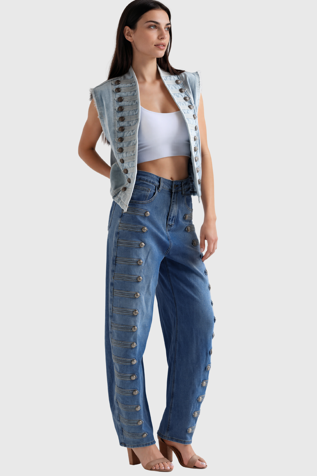 Ipati Button Baggy Jeans