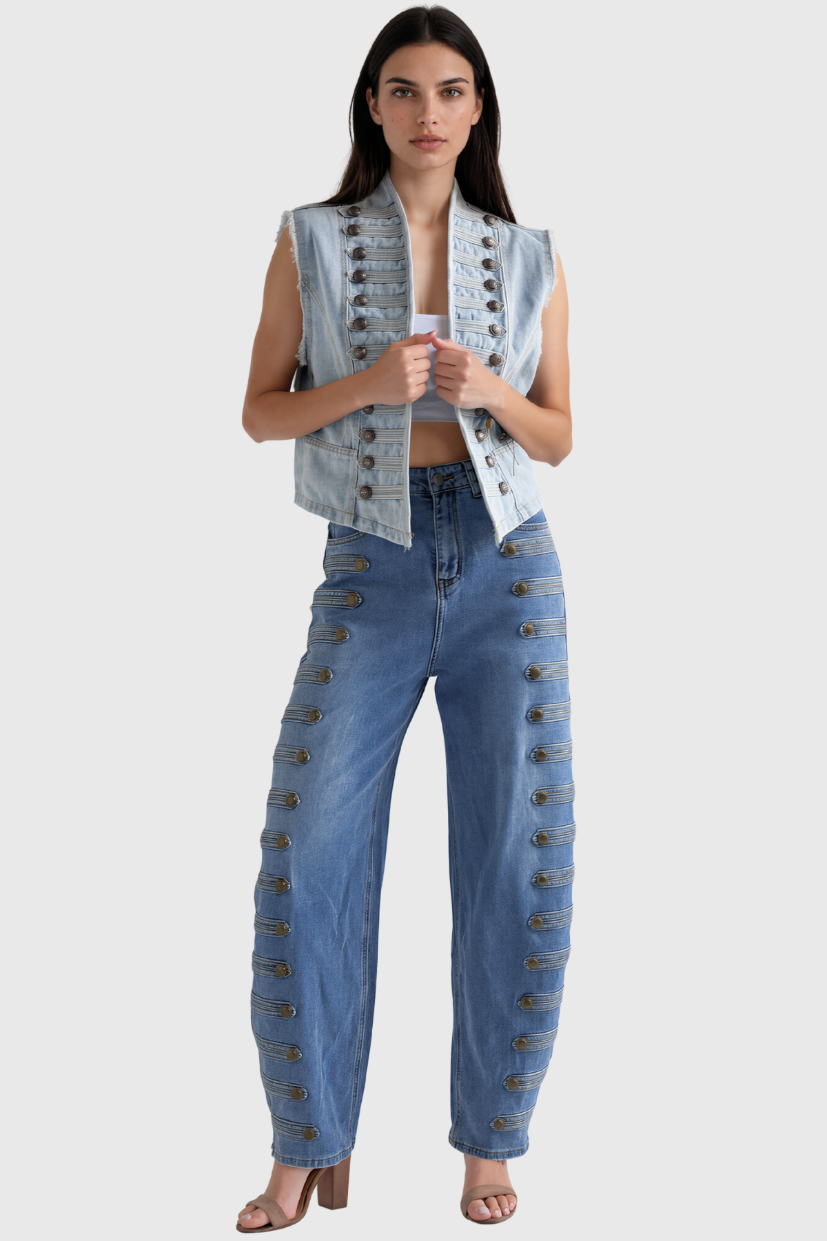 Ipati Button Baggy Jeans