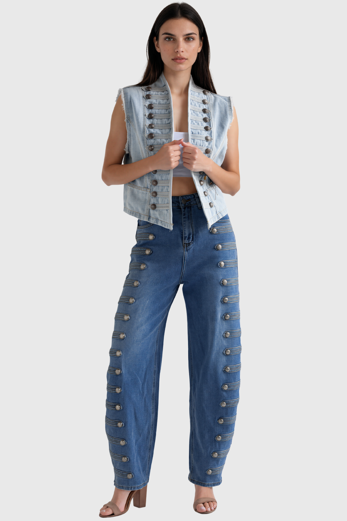 Ipati Button Baggy Jeans