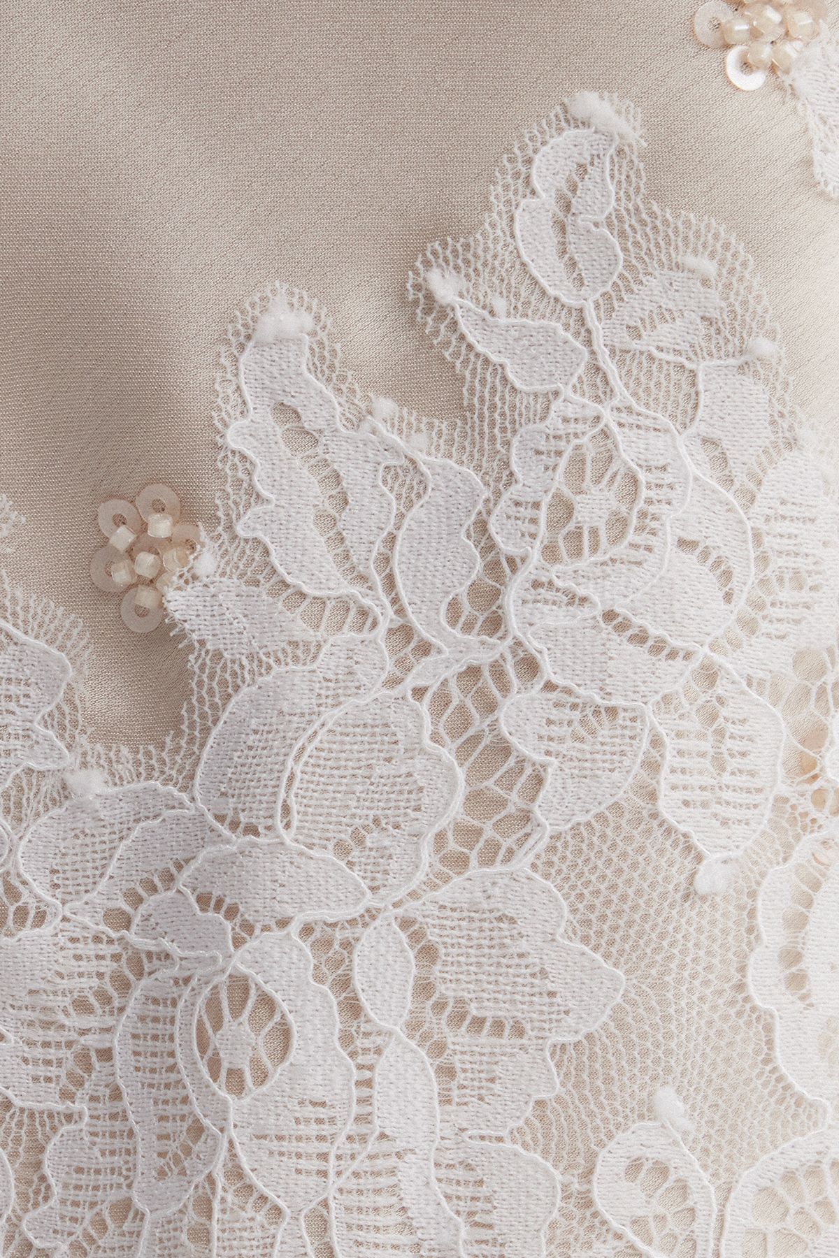 Iphigenia Lace Studded Satin Mini Skirt