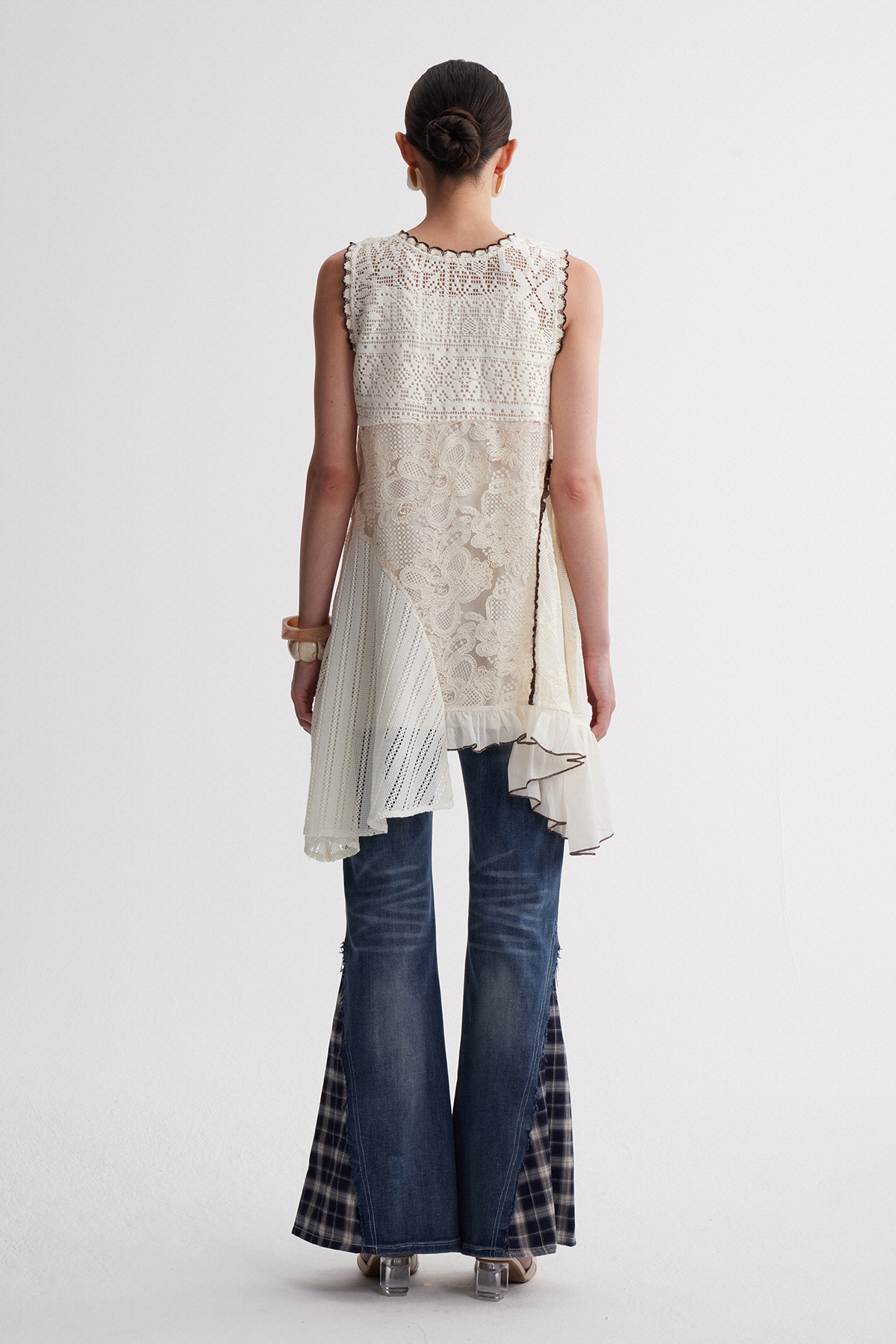 Ippolita Deconstruct Lace Ruffle Top