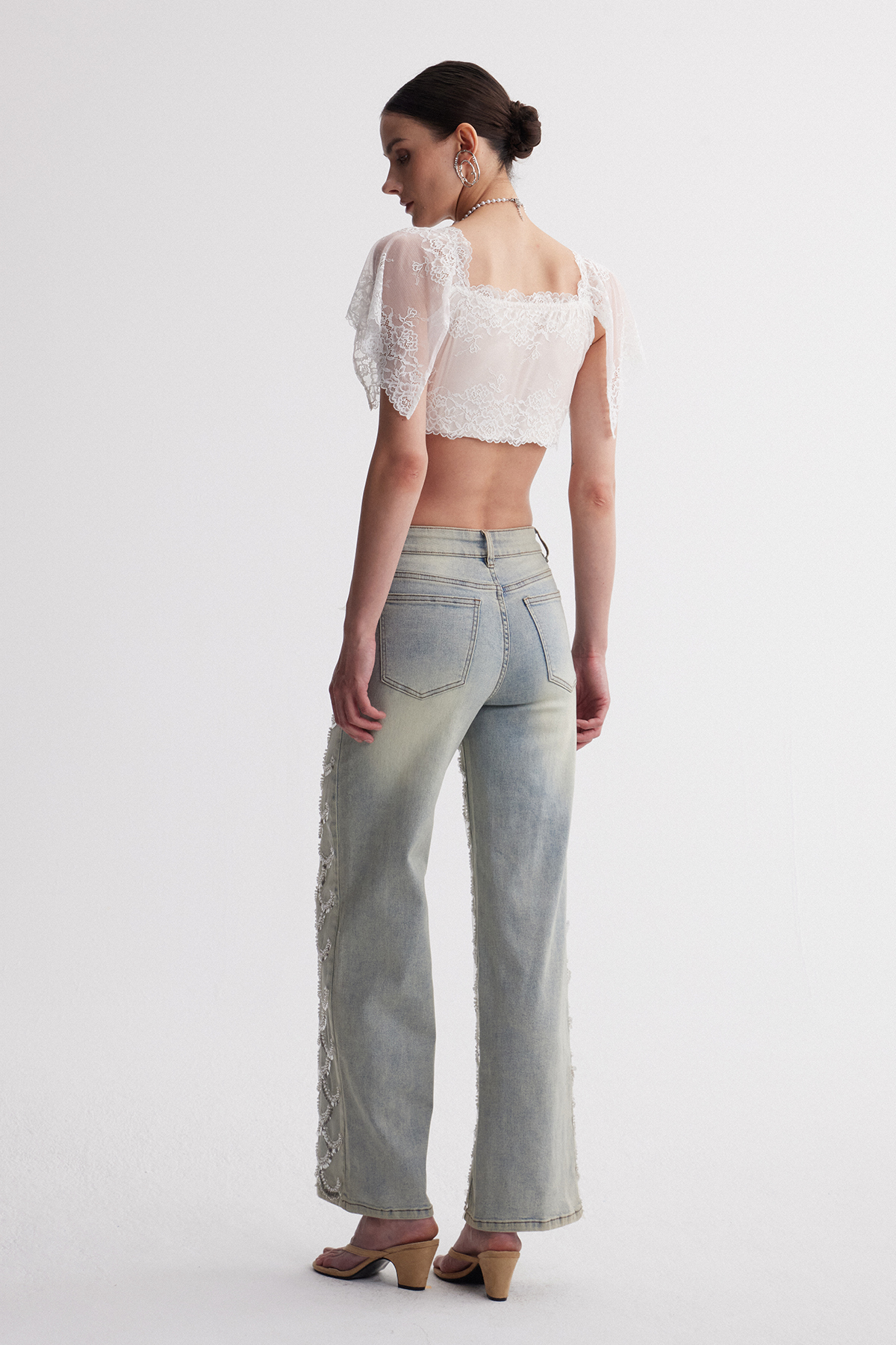 Iqbal Crop Lace Top