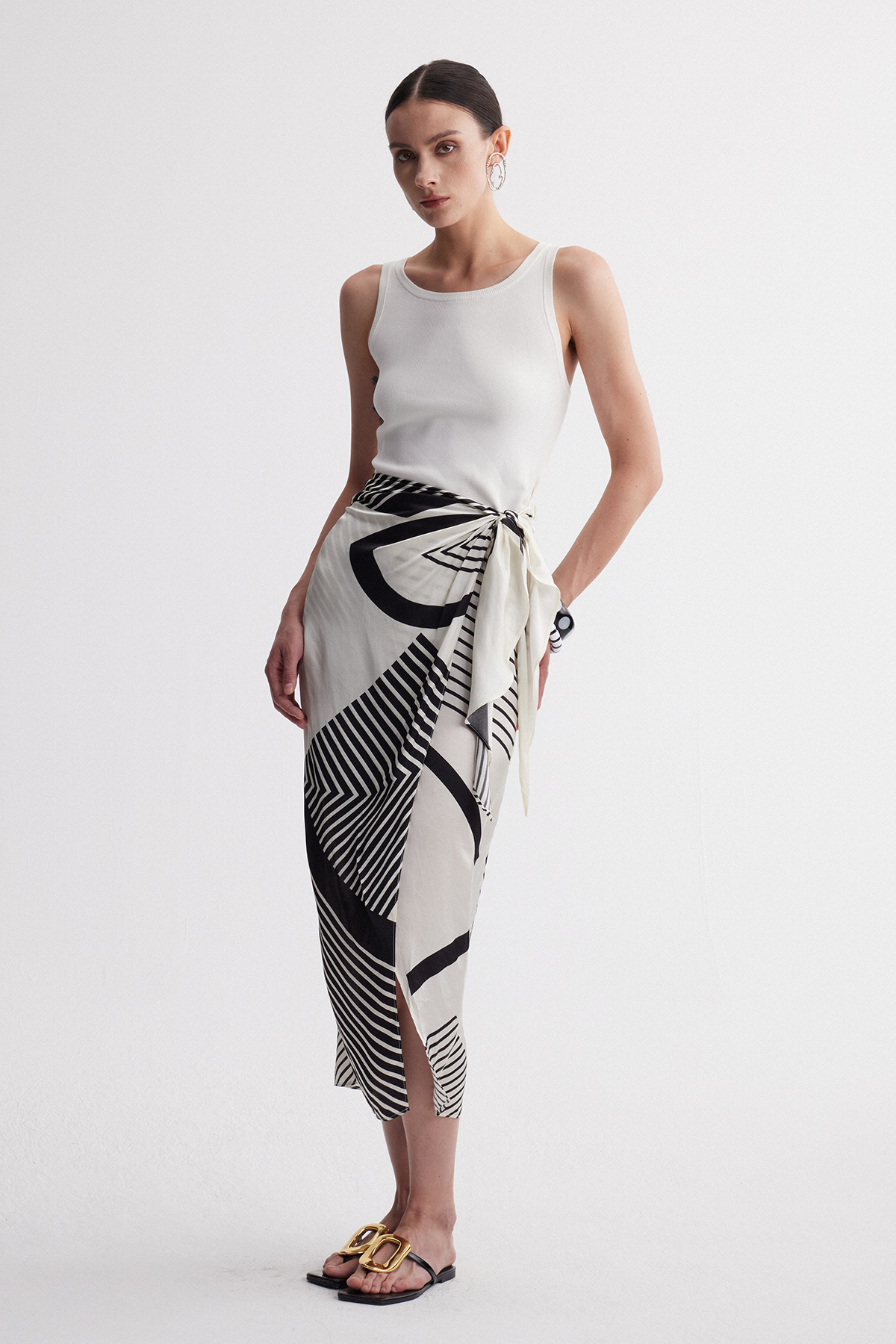 Iracema Sleeveless Stripe Maxi Dress