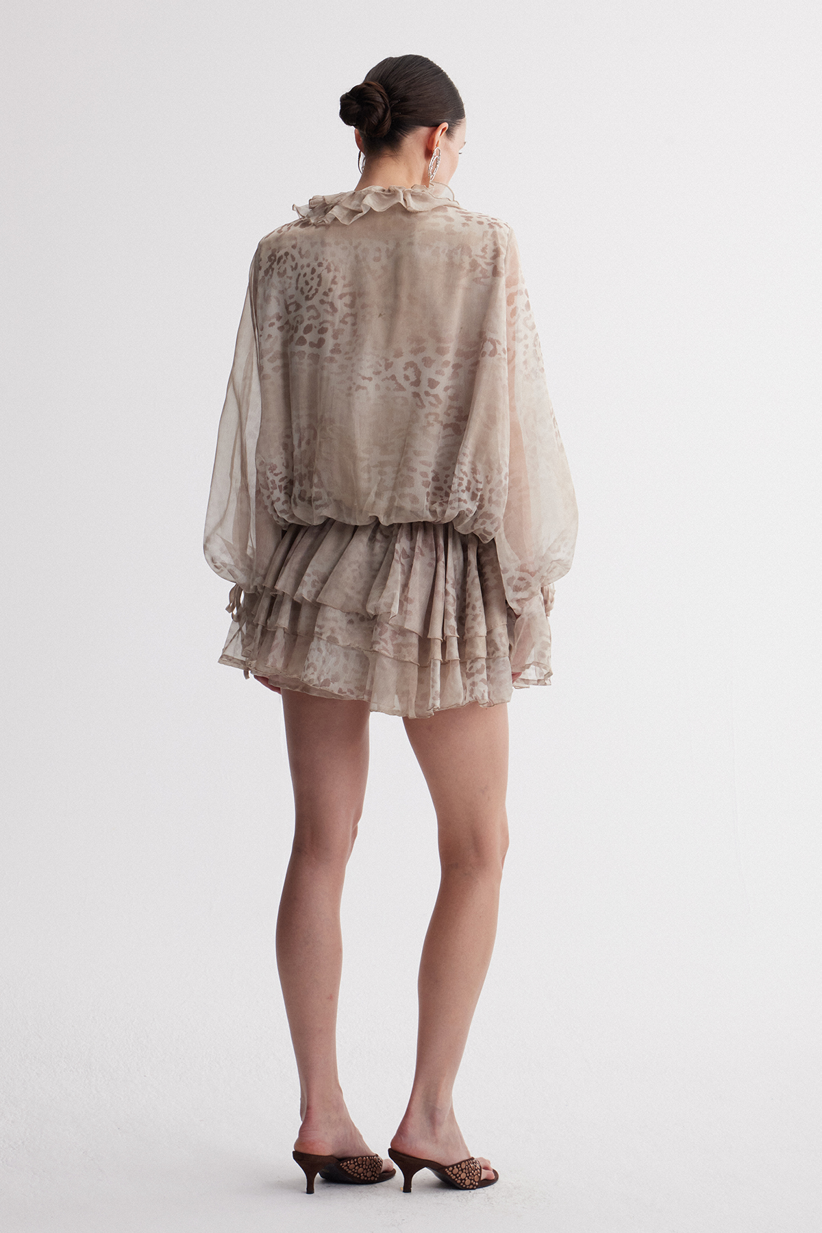 Iraci Leopard Flower Mini Dress