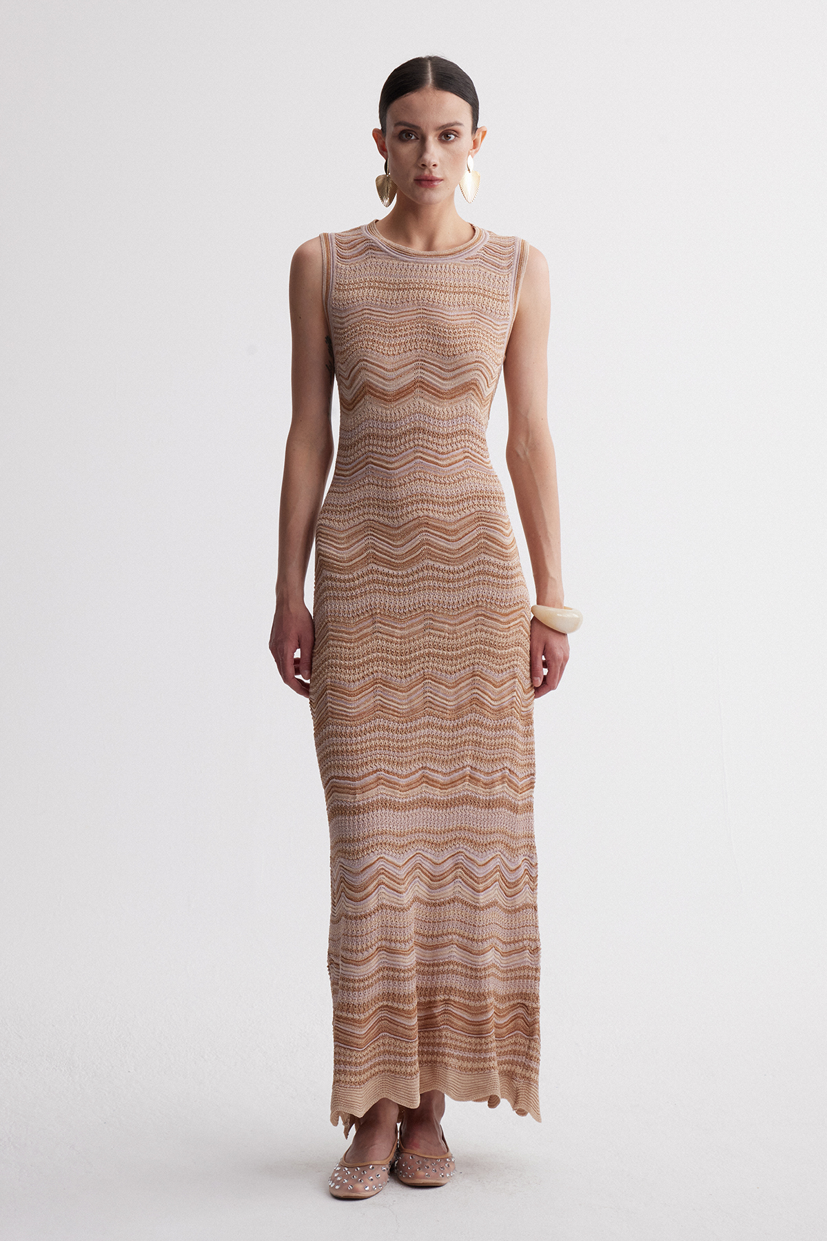 Irati Sleeveless Stripe Maxi Dress