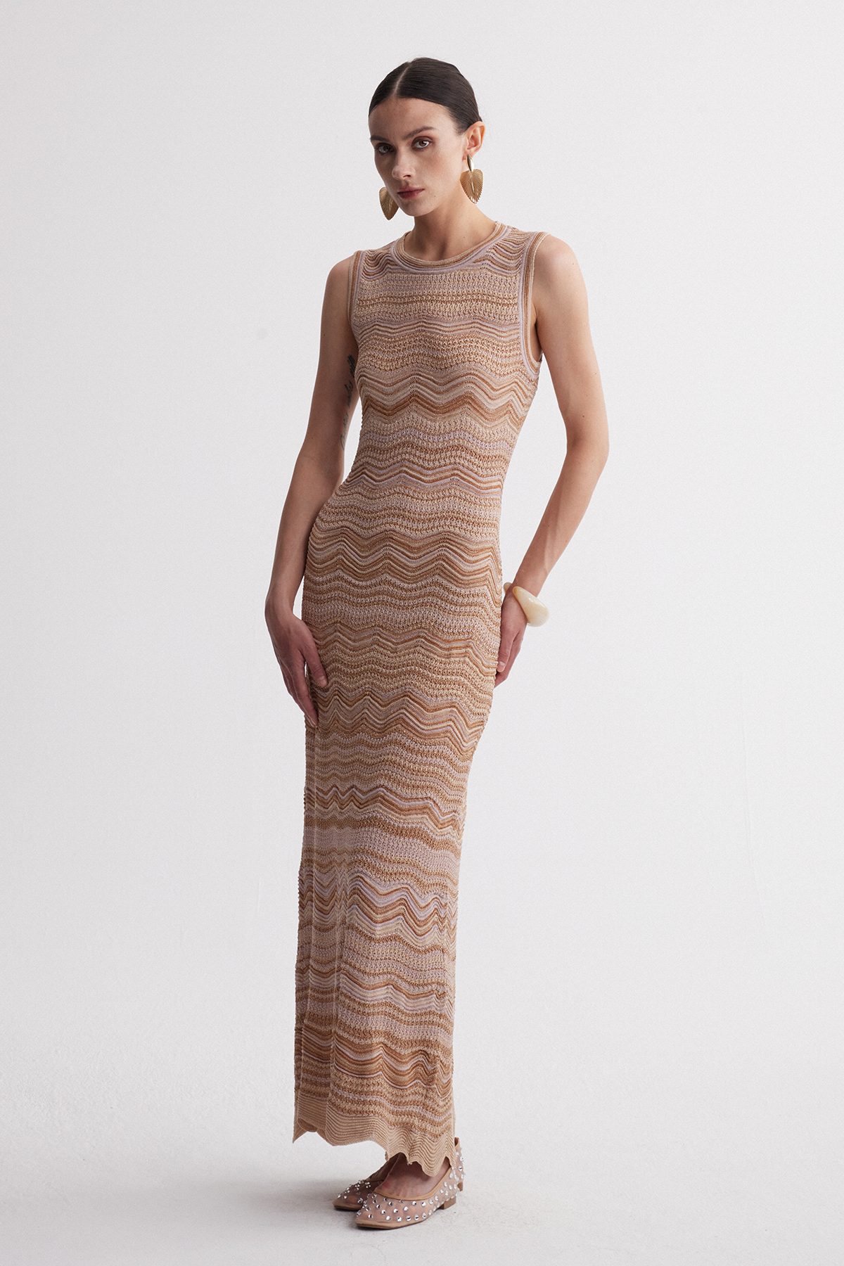 Irati Sleeveless Stripe Maxi Dress