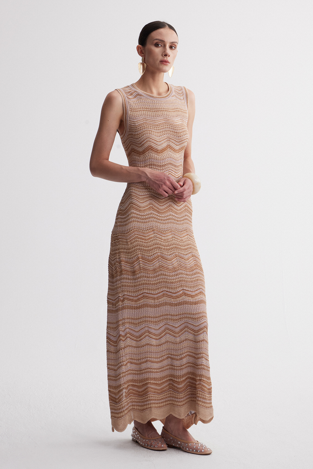 Irati Sleeveless Stripe Maxi Dress