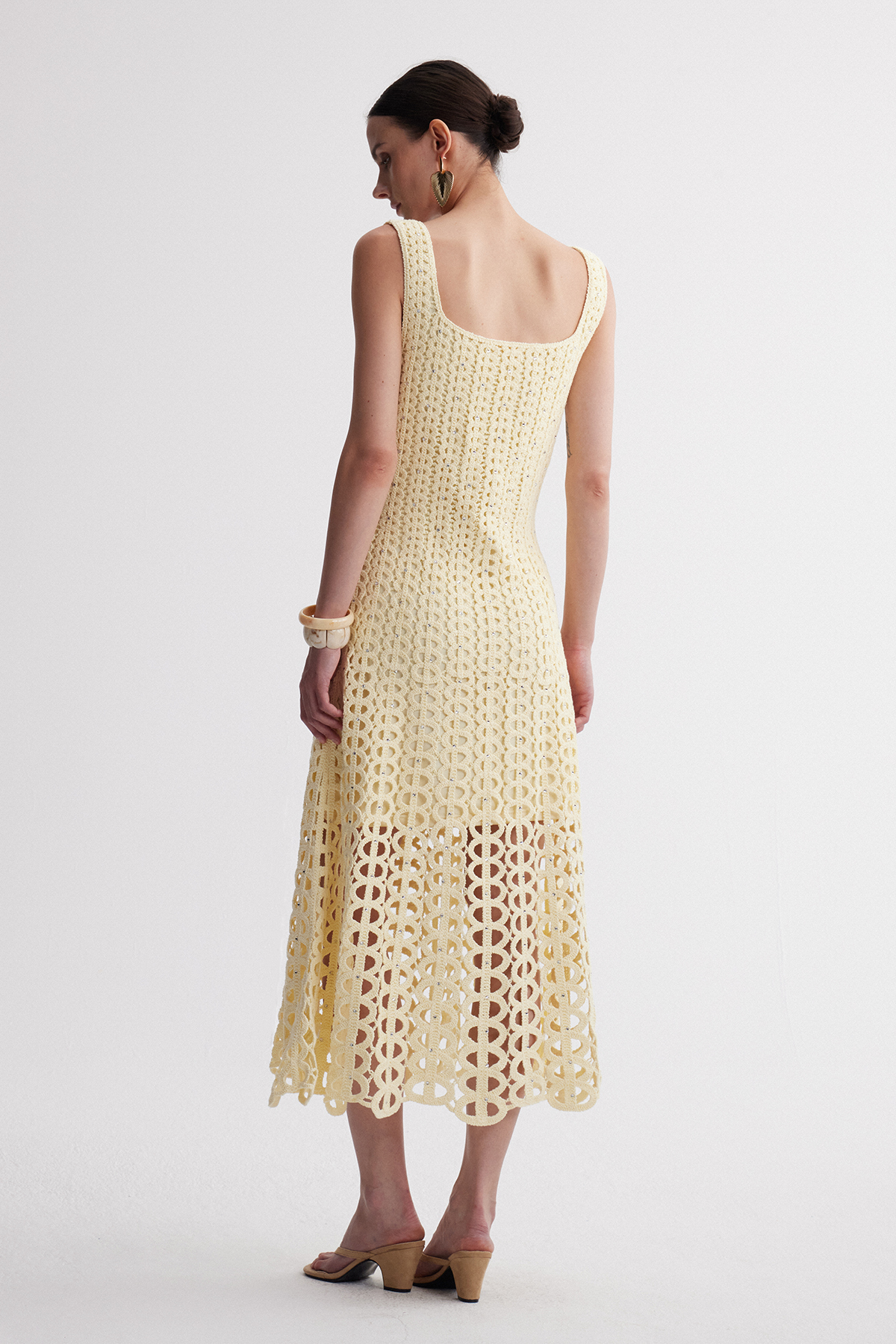 Irek Rhinestone Kint Maxi Dress