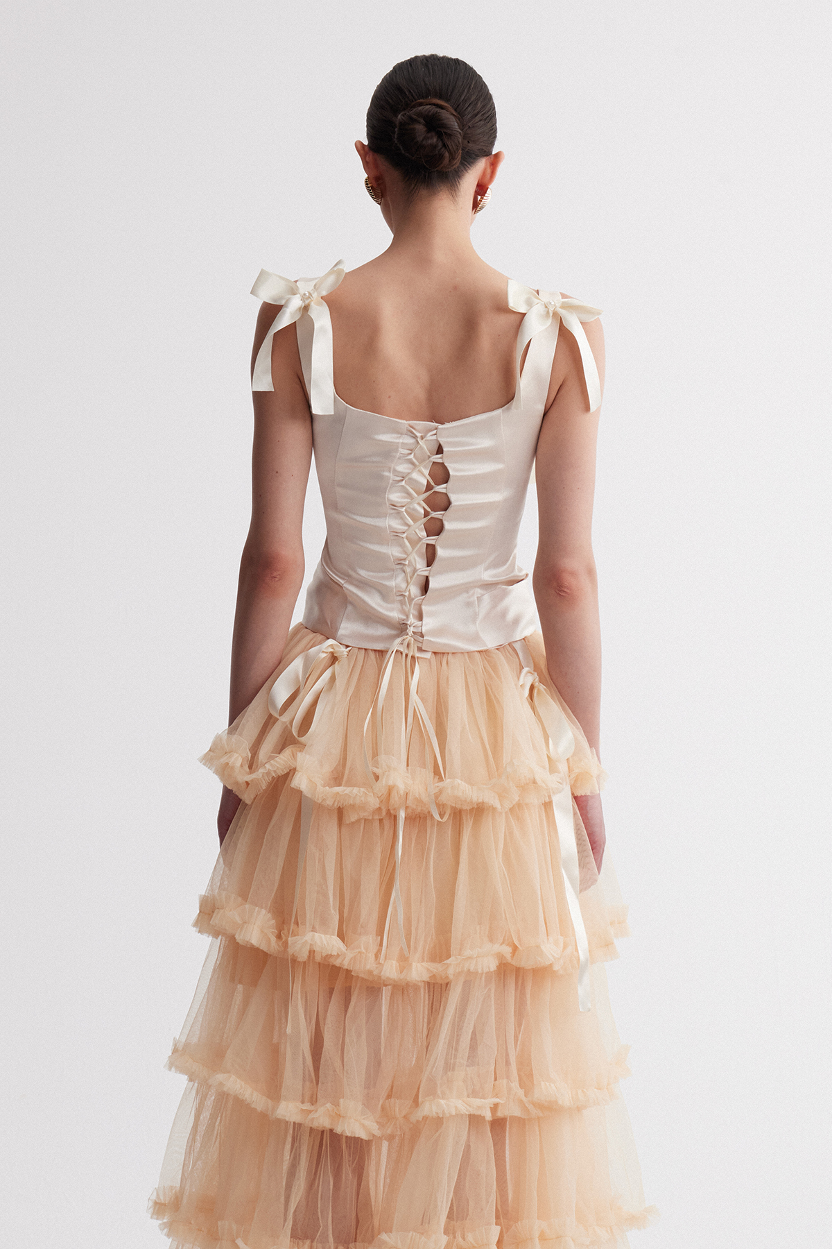 Irenaeus Bow Mesh Skirt Set