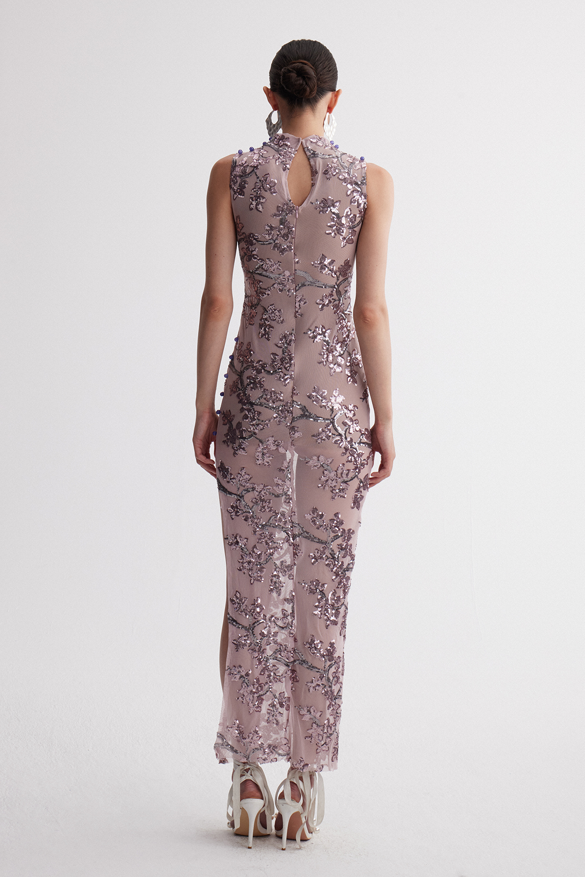 Ireneo Embroidered Qipao Maxi Dress