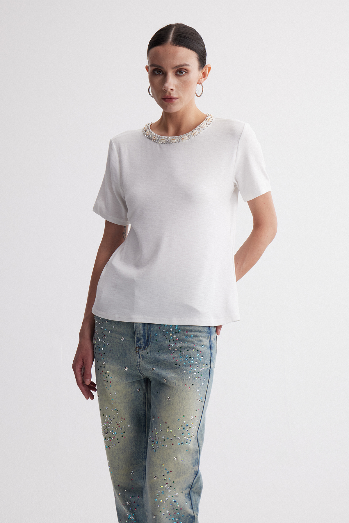 Irfan Rhinestone Top