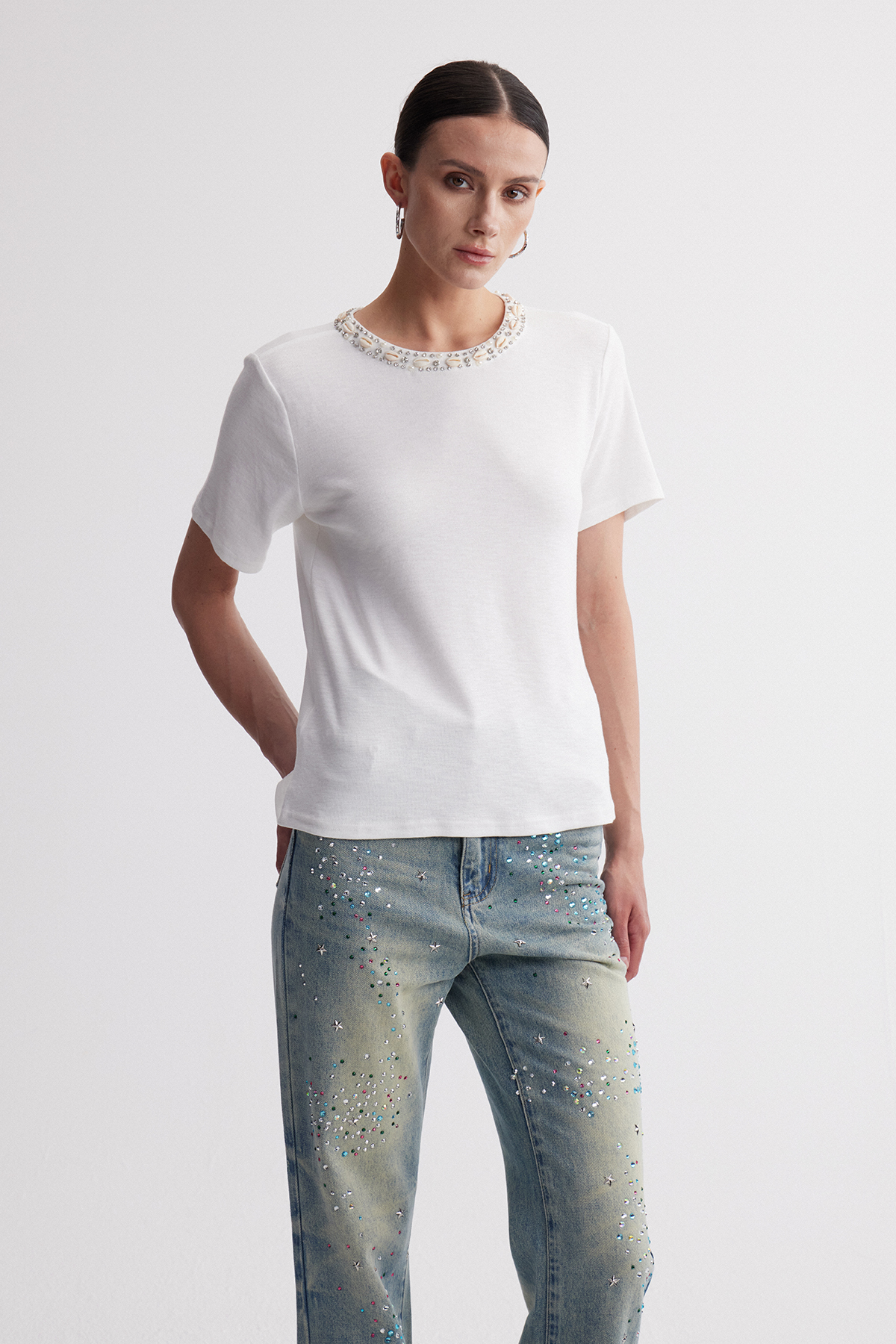 Irfan Rhinestone Top
