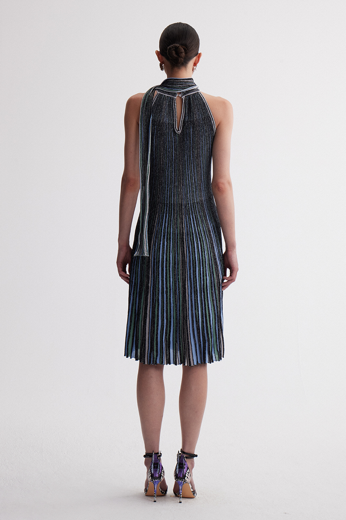 Irinei Sleeveless Knit Scarf Maxi Dress