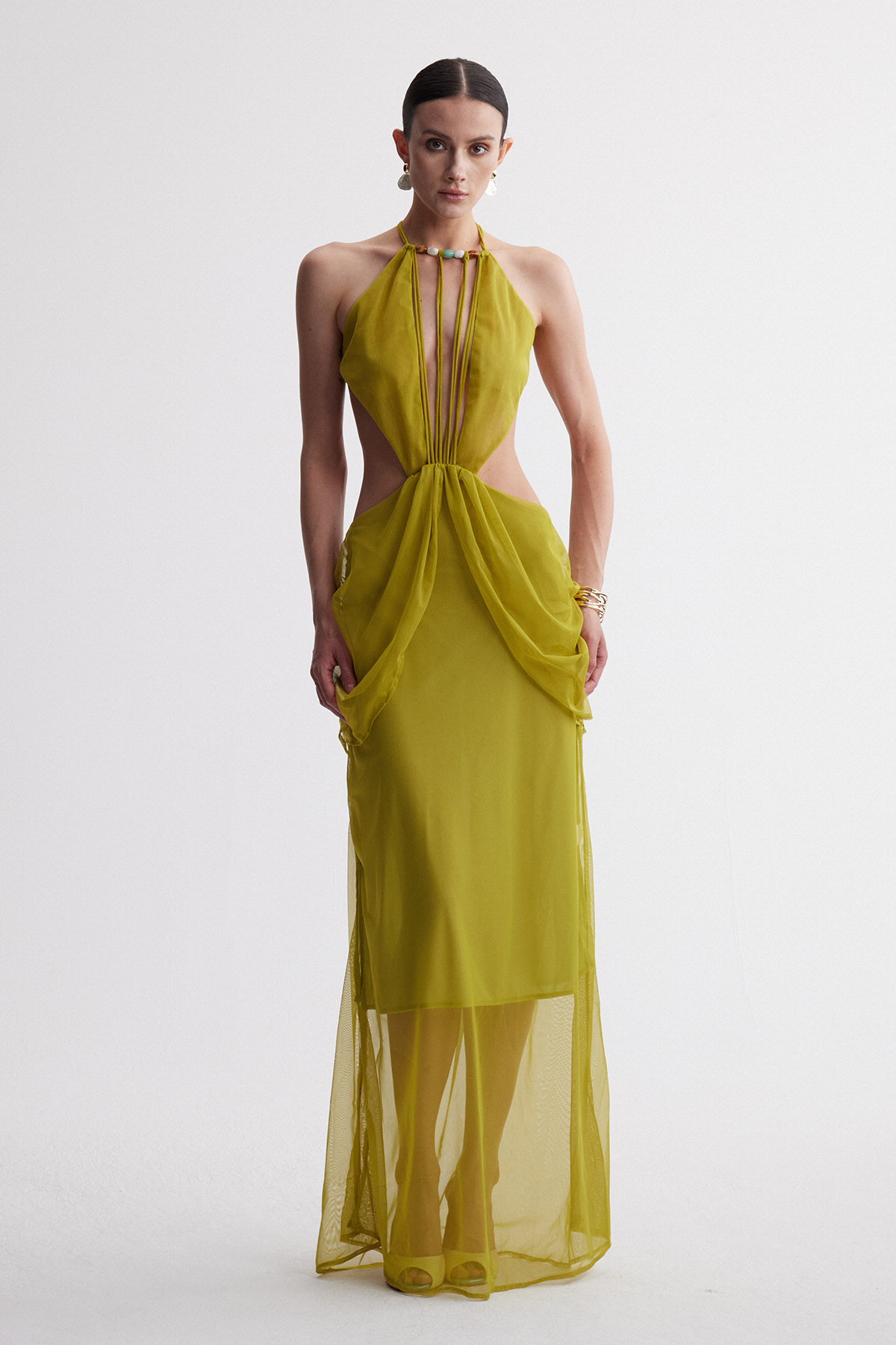 Irini Cutout Draped Maxi Dress