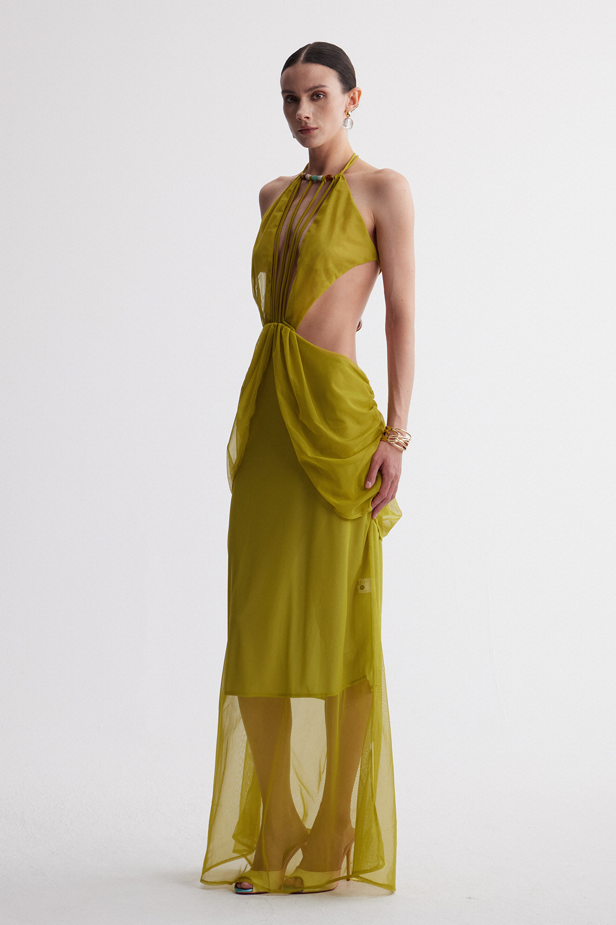 Irini Cutout Draped Maxi Dress