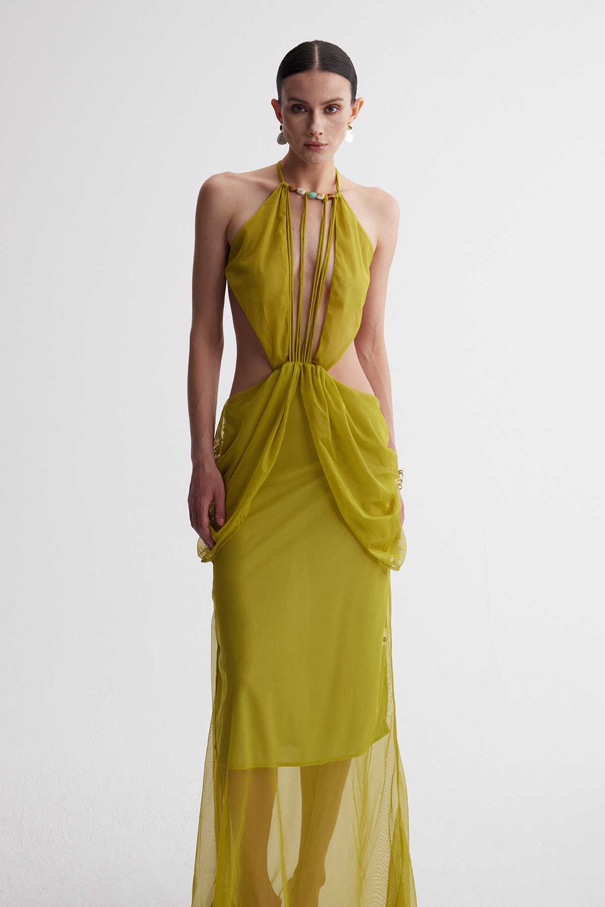 Irini Cutout Draped Maxi Dress