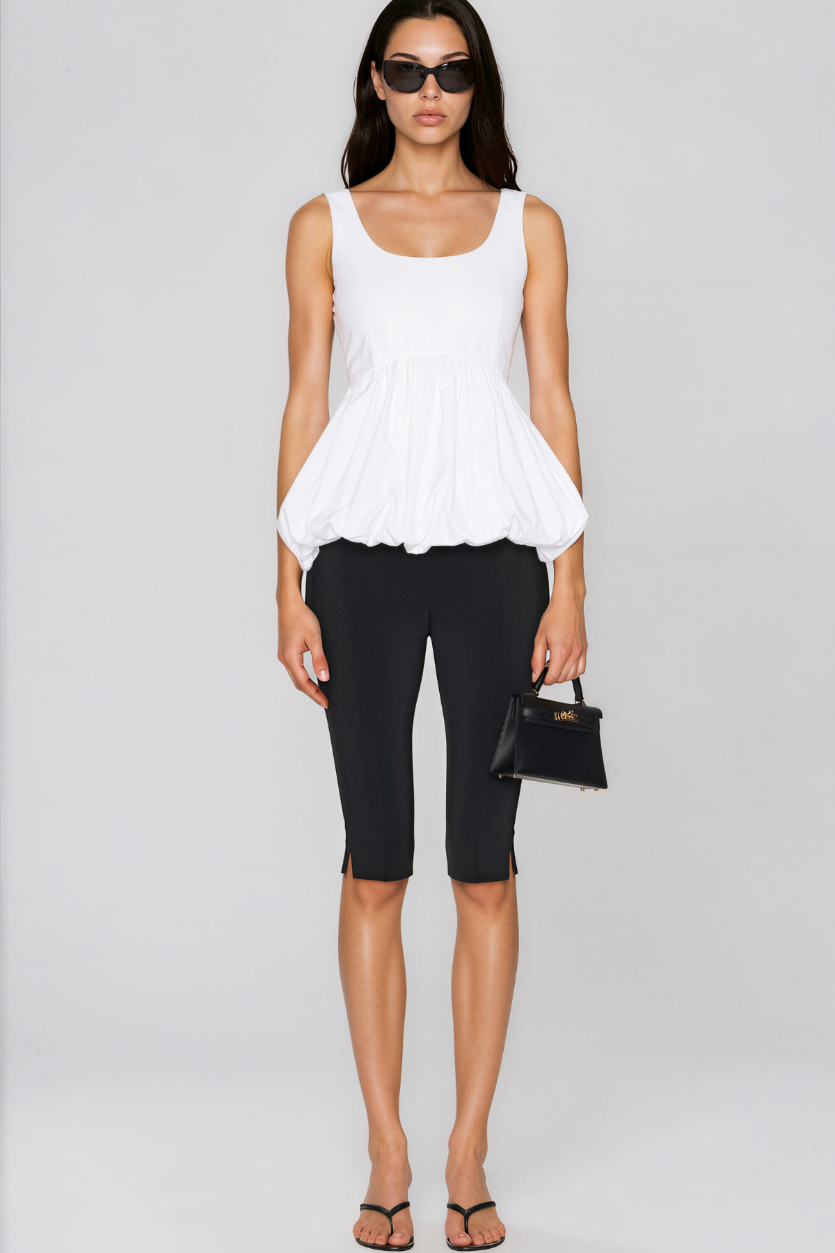 Iris Low Back Bubble Hem Top