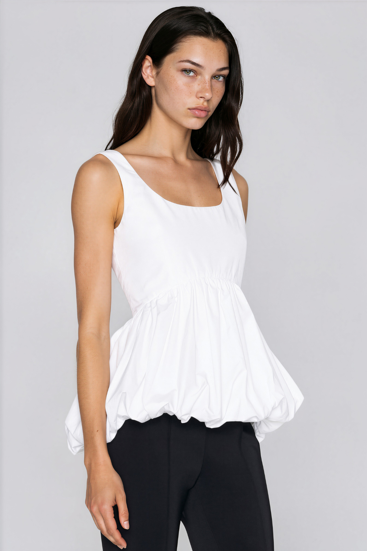 Iris Low Back Bubble Hem Top