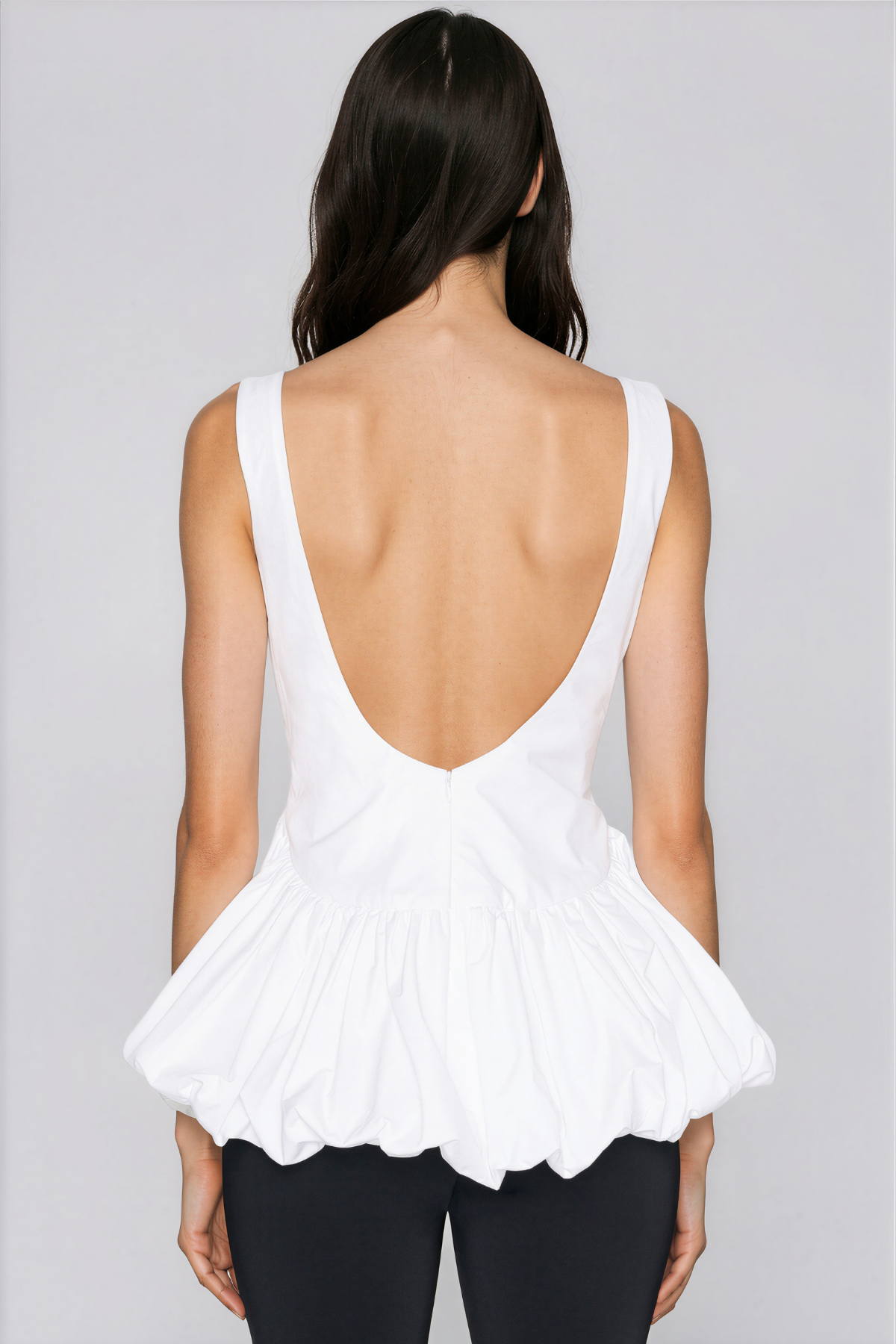 Iris Low Back Bubble Hem Top