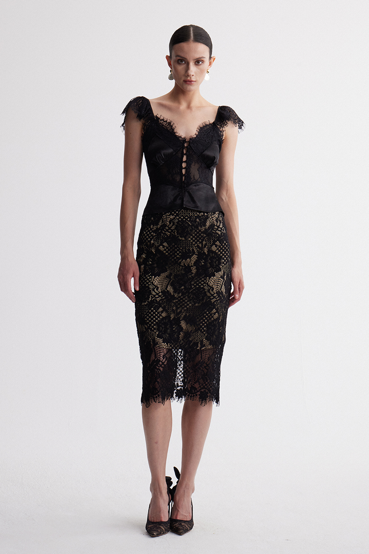 Irma Lace Midi Skirt