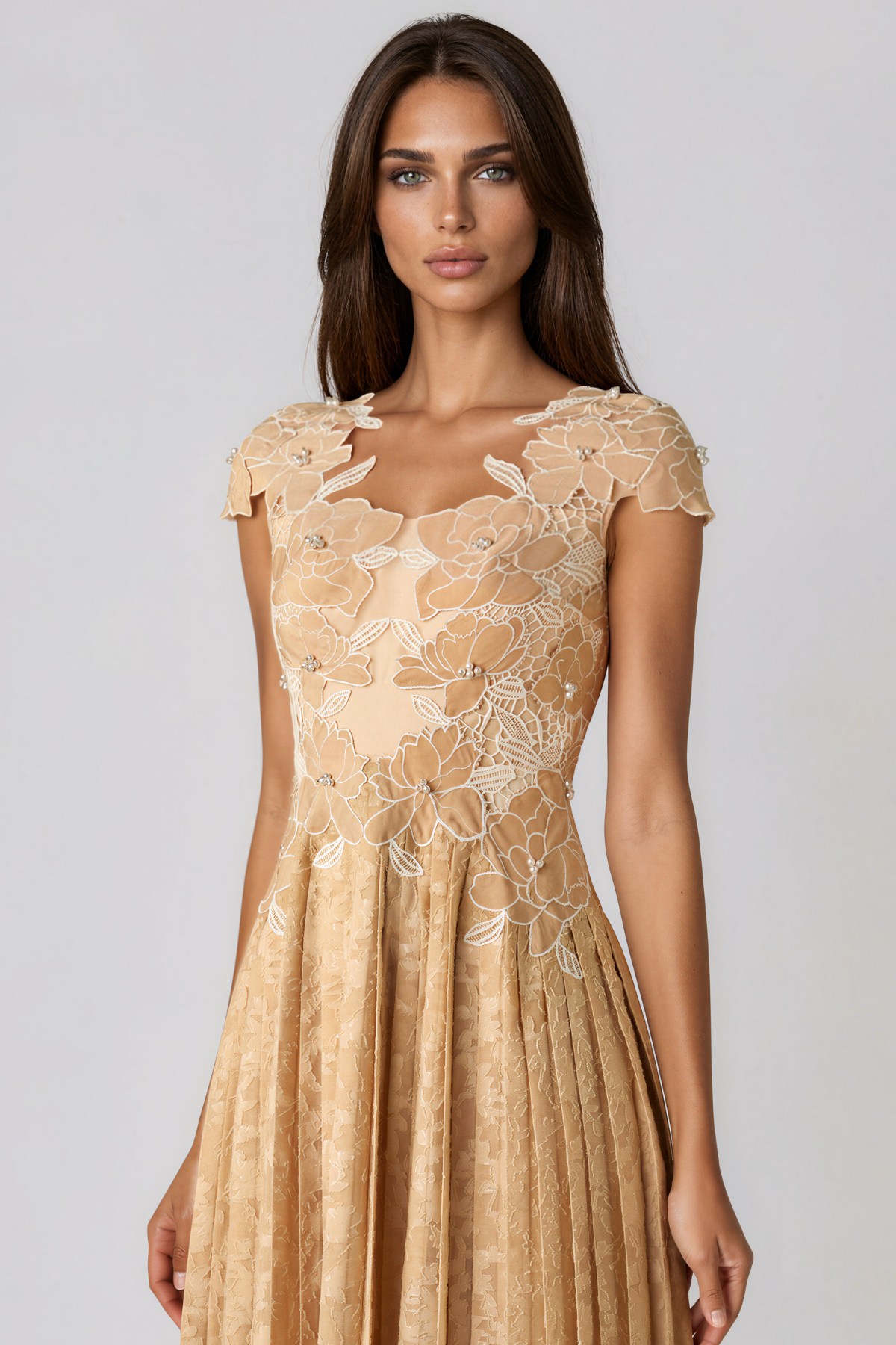 Irmingard Floral Mesh Maxi Dress