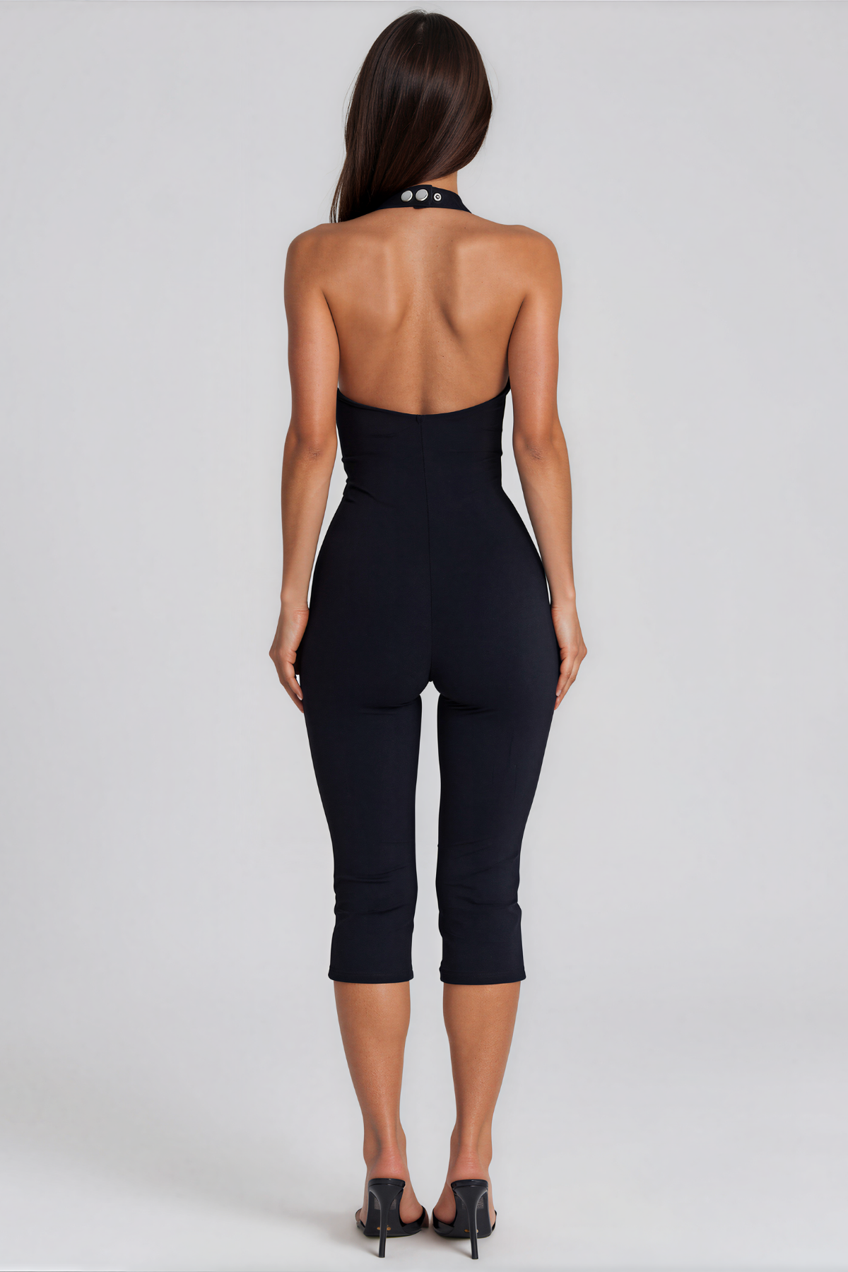 Irmtraut Halter Neck Eyelet Jumpsuit